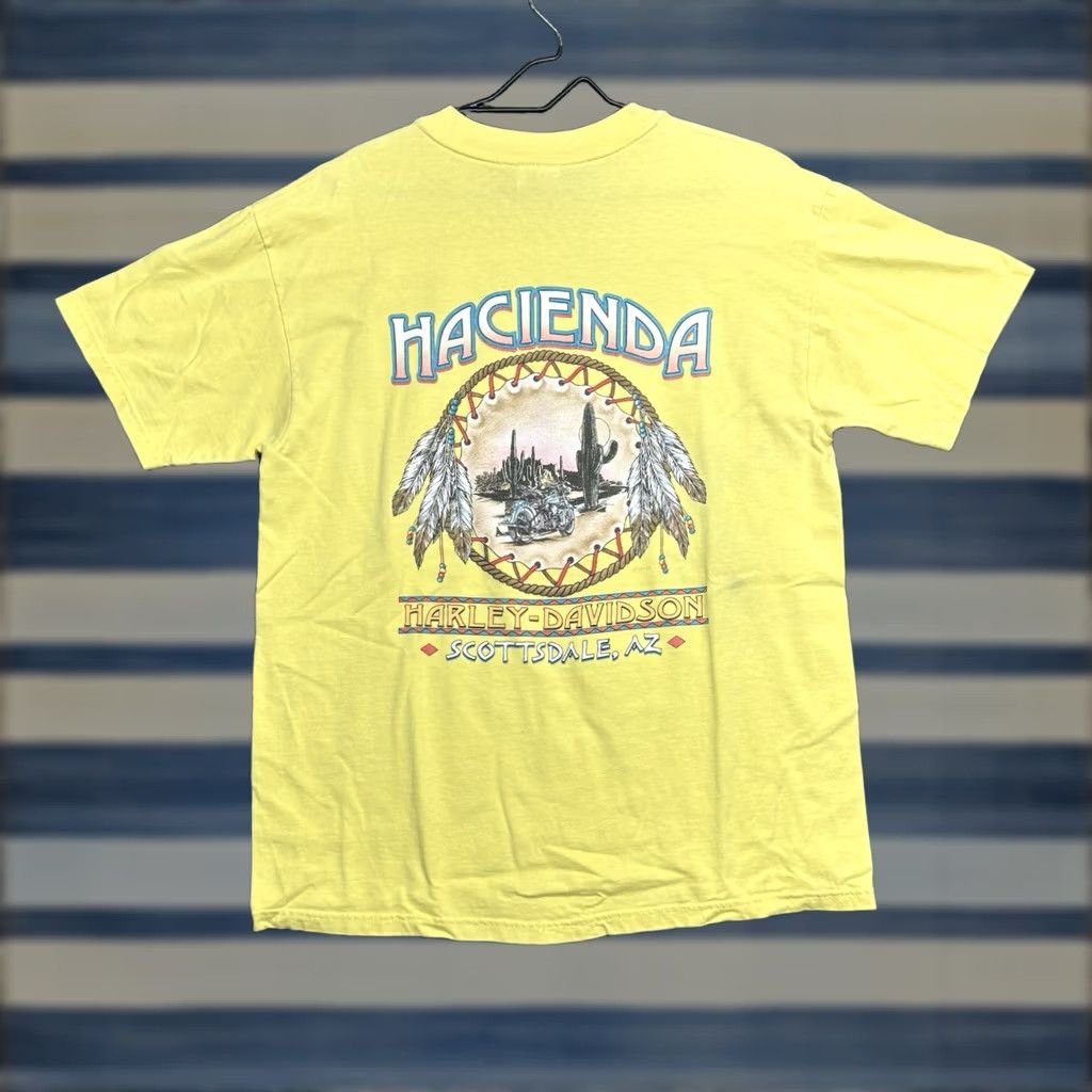 Harley Davidson Harley-Davidson Hacienda Aztec Shirt Mens L Yellow 90s Aztec Graphic Vintage Harley-Davidson T-Shirt Mens Large Yellow 2000s Scottsdale AZ Size US L / EU 52-54 / 3 - 1 Thumbnail