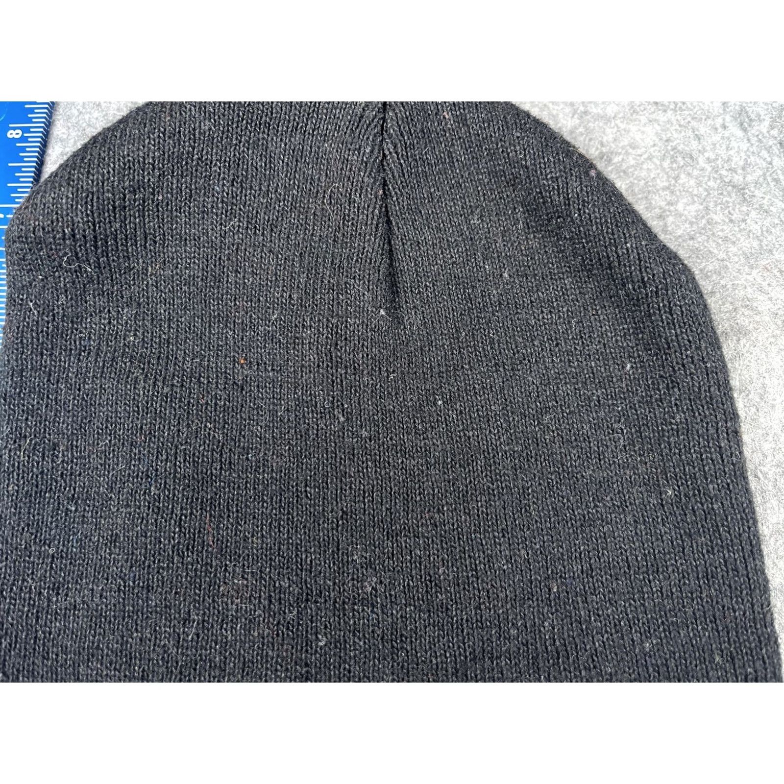 Vintage Medecins Sans Frontieres Beanie Mens One Size Black Knit Logo Winter Size ONE SIZE - 3 Thumbnail
