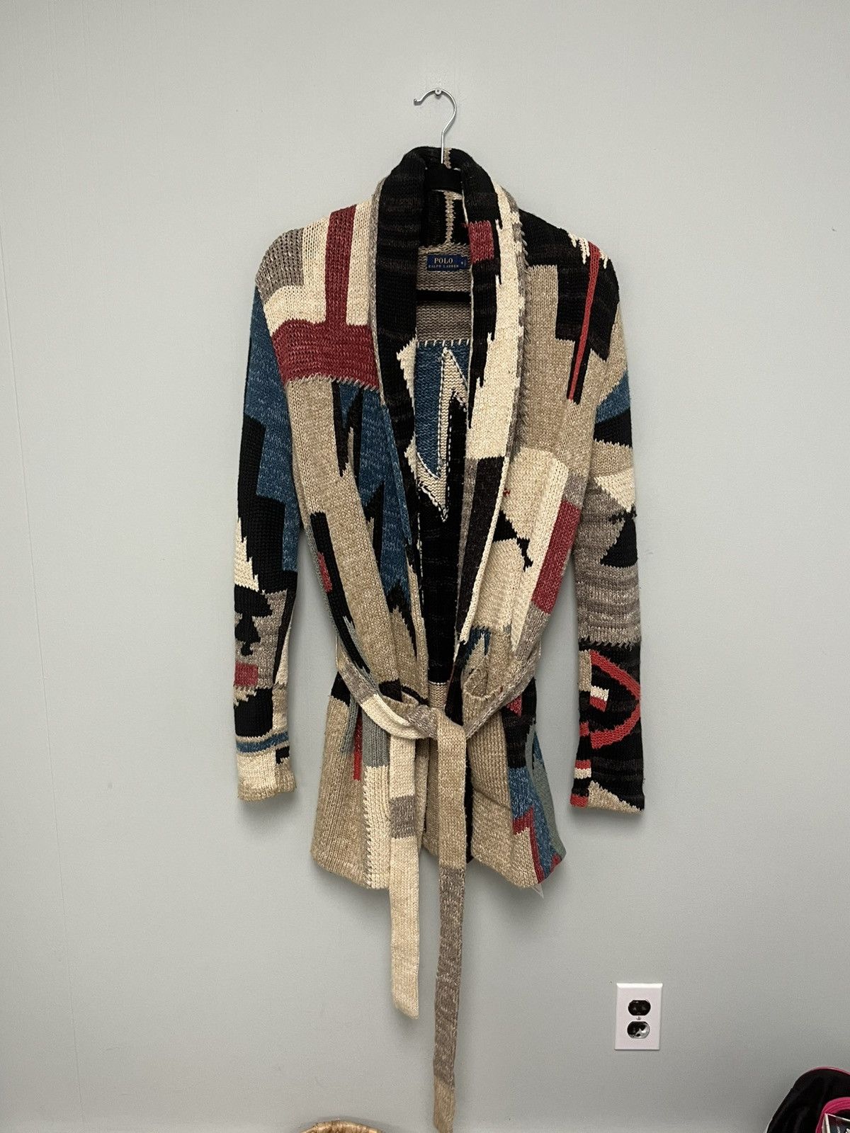 Polo Ralph Lauren Southwestern Aztec Belted Cardigan Intarsia-Knit Size Med Size M / US 6-8 / IT 42-44 - 5 Thumbnail