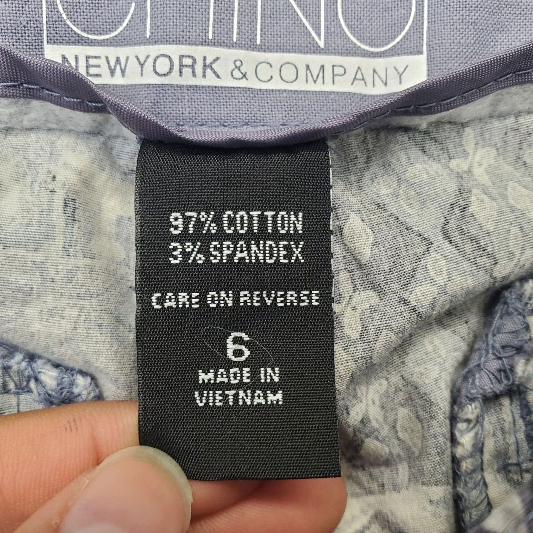 Vintage New York & Company Chino Shorts Women's 6 Multi Patterned Stretch Slash Pocket Size 28" / US 6 / IT 42 - 6 Thumbnail