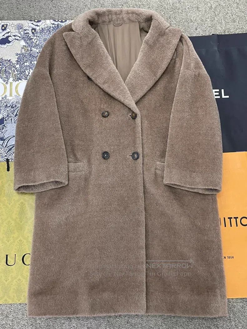 Brunello Cucinelli Brunello Cucinelli Brown Alpaca Wool Greatcoat Size XS / US 0-2 / IT 36-38 - 1 Thumbnail