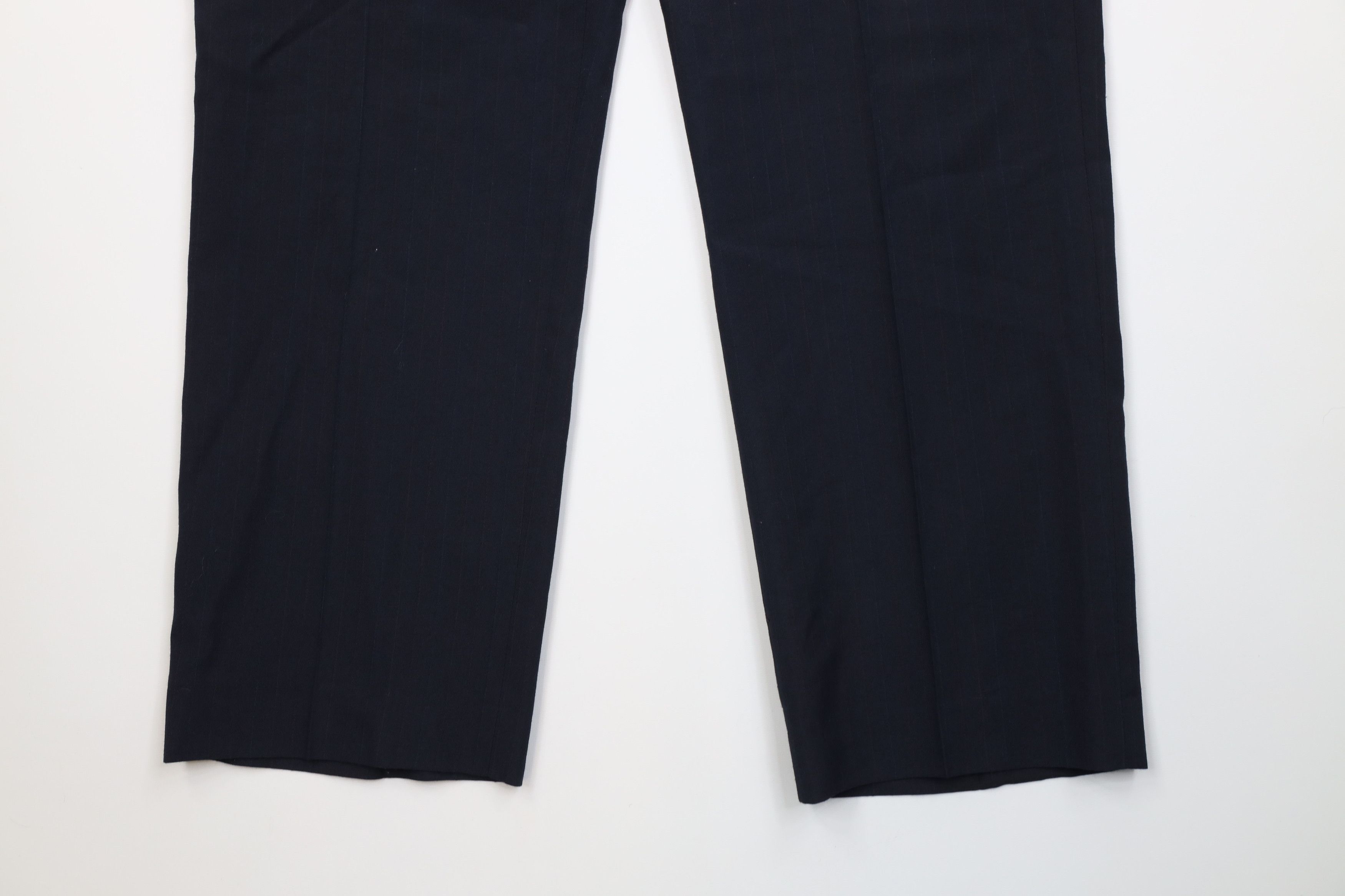 Vintage Vintage 70s Blend Knit Pinstriped Wide Leg Chino Pants US Size US 38 / EU 54 - 4 Thumbnail