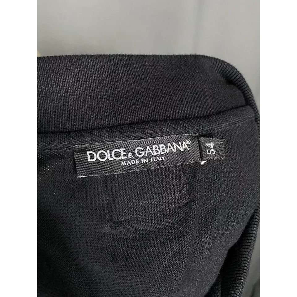 Dolce & Gabbana Dolce&Gabbana Big Back Logo Men's Black Polo T-Shirt Size 54 Size US L / EU 52-54 / 3 - 9 Thumbnail