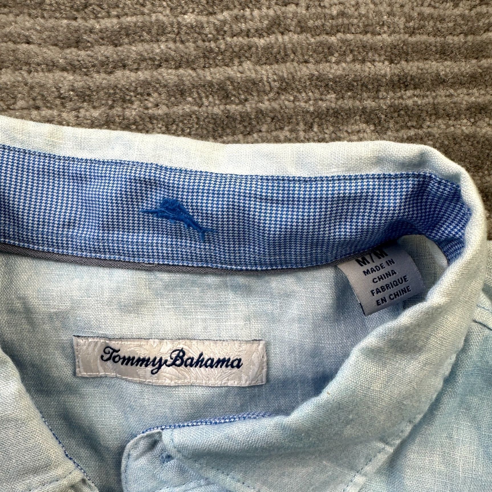 Tommy Bahama Tommy Bahama Shirt Mens Medium Blue Forte Del Marmi Italy All Over Print Size US M / EU 48-50 / 2 - 6 Thumbnail