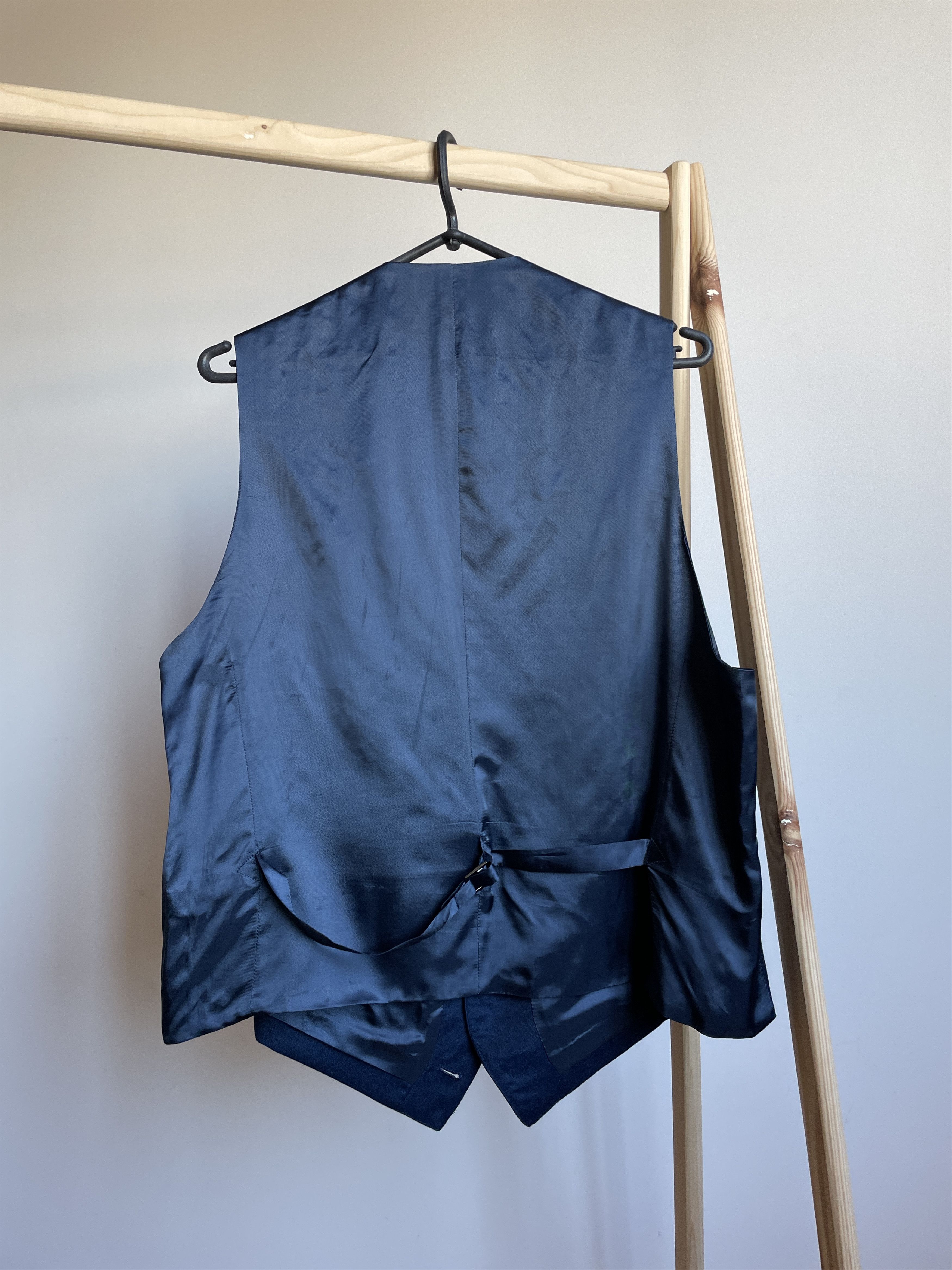 Other Clements and Church Bespoke 3 Pieces Navy Wool Suit Size 44R - 9 Thumbnail