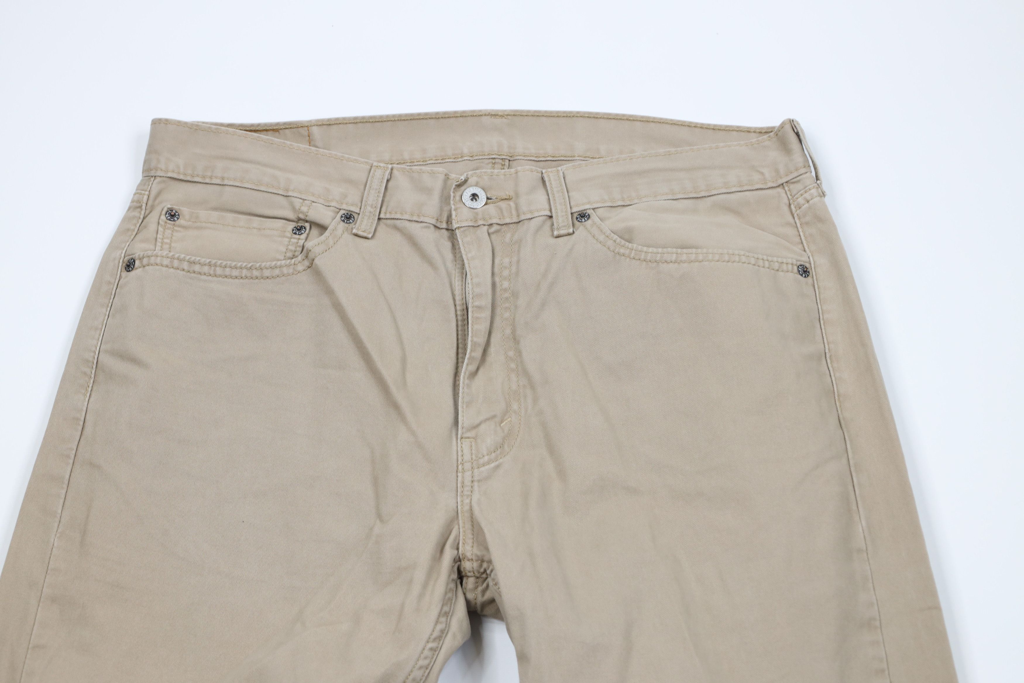 Levi's Vintage Y2K Levis 505 Fit Straight Leg Chino Pants Beige Size US 36 / EU 52 - 2 Thumbnail