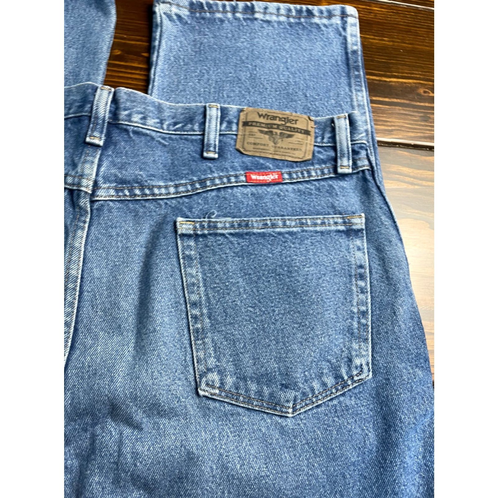 Wrangler Wrangler Jeans Men's 38x30 Blue Denim Straight Regular Pockets Size US 38 / EU 54 - 6 Thumbnail