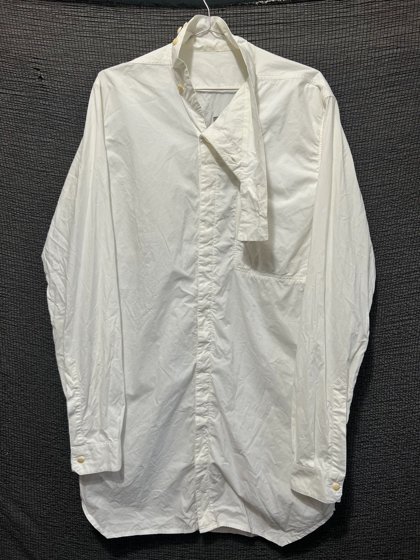 Rick Owens Rick Owens F/W14 Moody Asymmetric Collar Tank Shirt - Rare Size US L / EU 52-54 / 3 - 3 Thumbnail