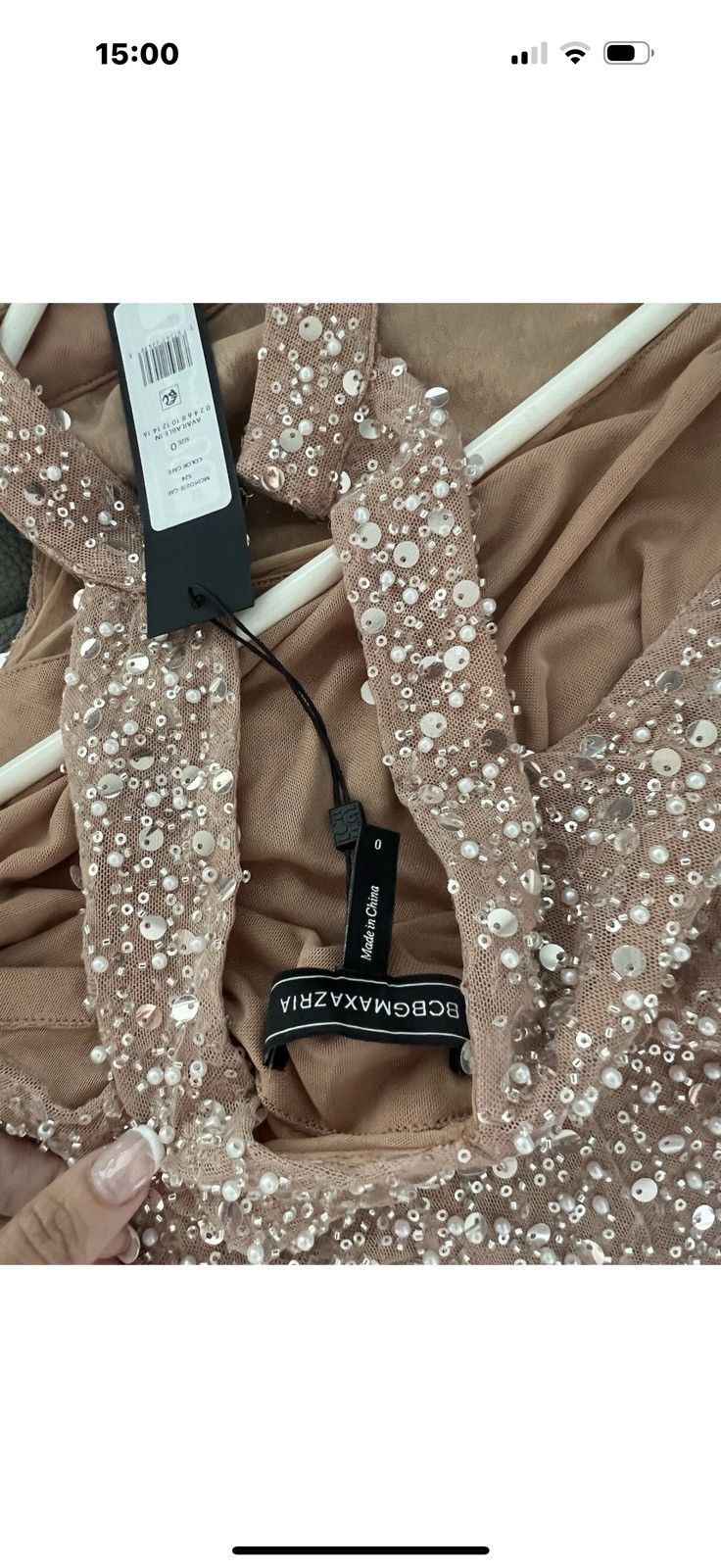 Bcbgmaxazria BCBGMAXAZRIA Jules Beaded Semi-Sheer Halter Gown Size XS / US 0-2 / IT 36-38 - 20 Thumbnail