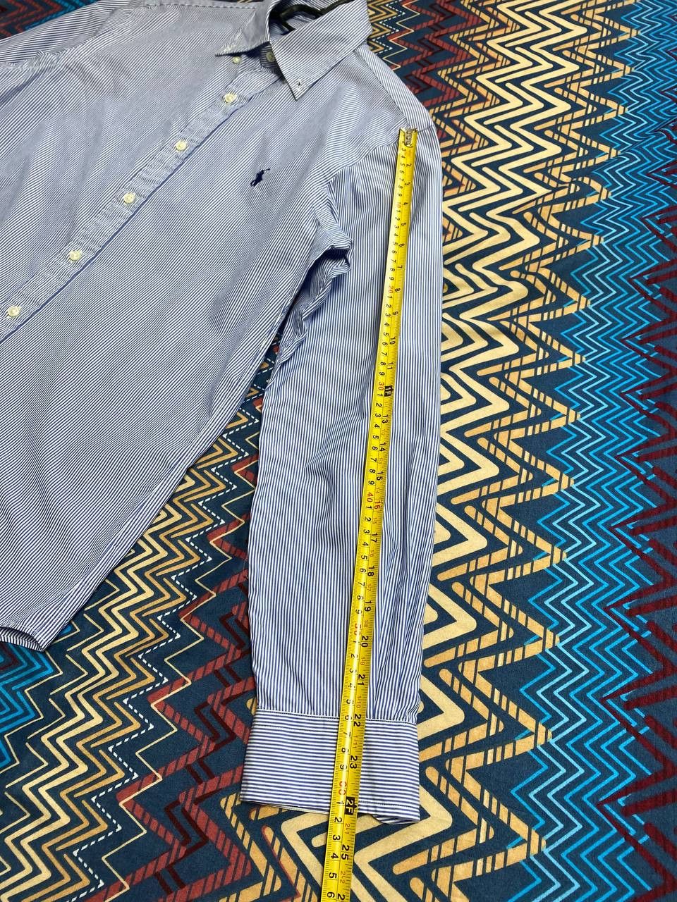 Polo Ralph Lauren × Vintage RALPH LAUREN Long Sleeve White Blue Striped Shirt Size US S / EU 44-46 / 1 - 17 Thumbnail