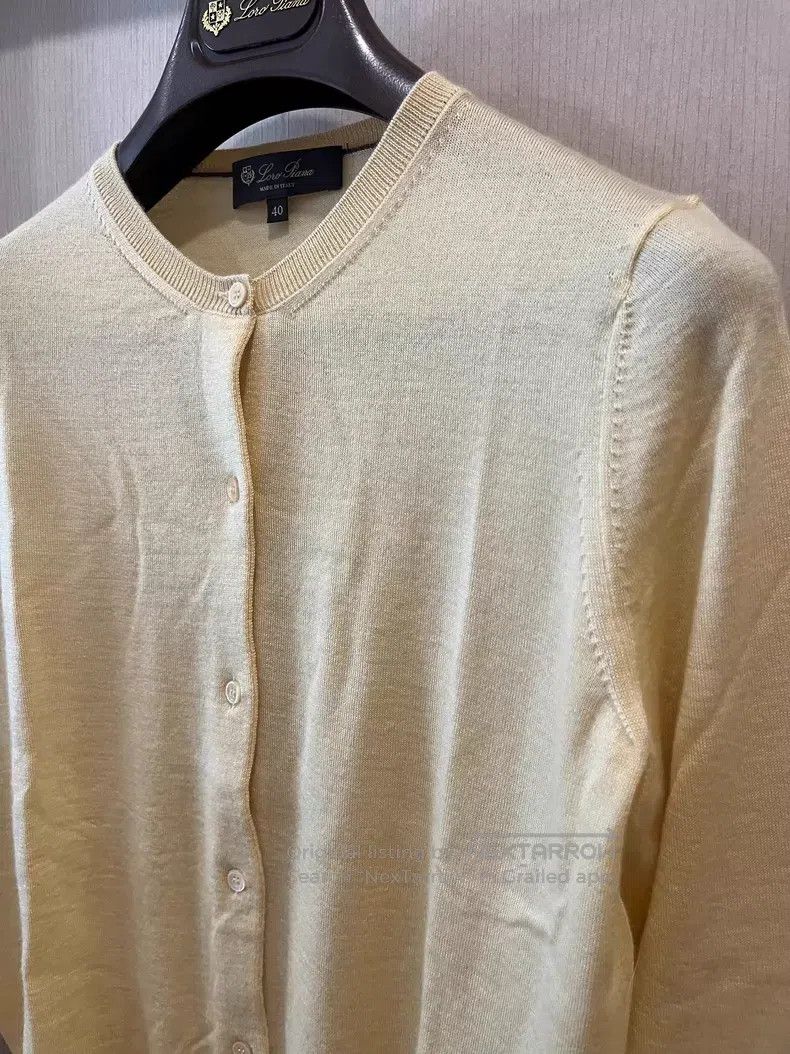 Loro Piana Loro Piana Goose Yellow Cashmere Cardigan Size XS / US 0-2 / IT 36-38 - 5 Thumbnail