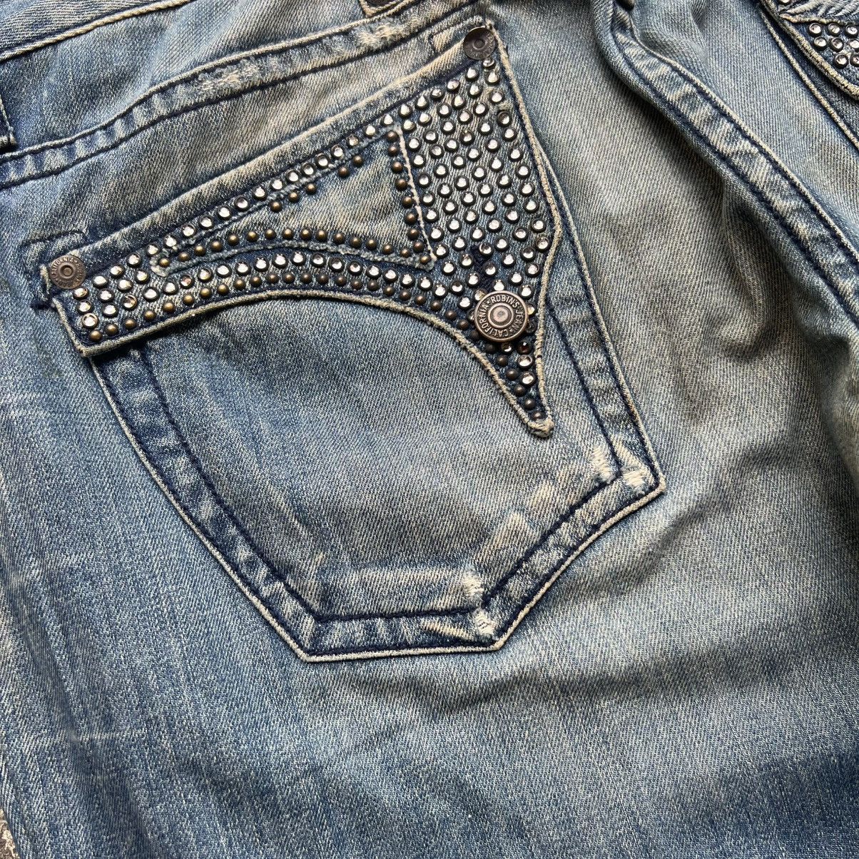 Robins Jeans “VINTAGE” ROBINS JEAN STUDDED POCKET DENIM JEANS Size US 40 / EU 56 - 22 Thumbnail