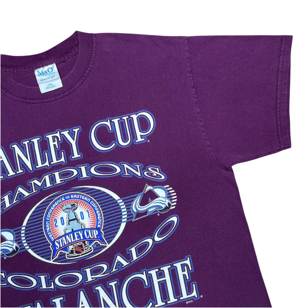 NHL Vtg 2001 NHL Colorado Avalanche Stanley Cup Champions Tee Size US L / EU 52-54 / 3 - 7 Thumbnail