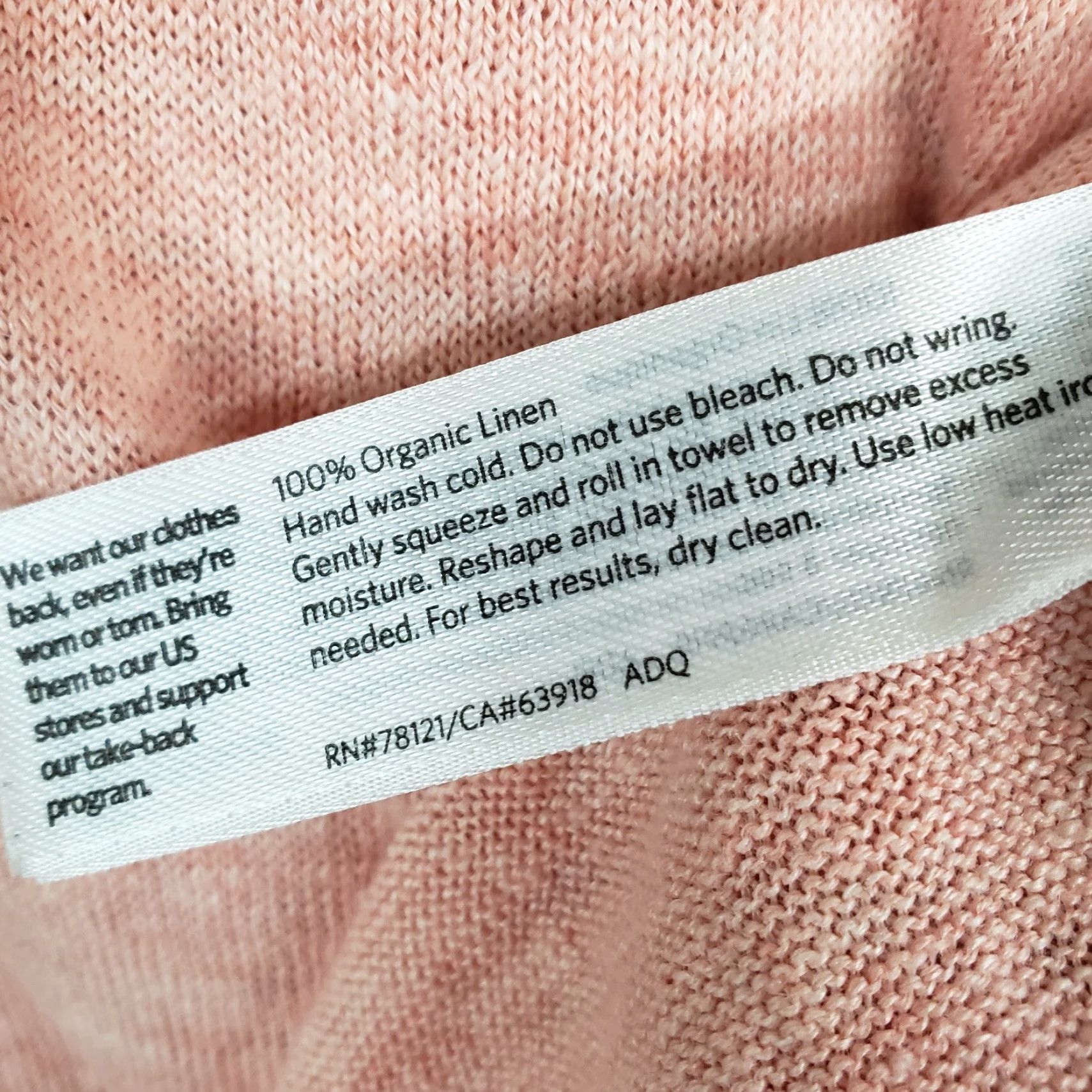 Eileen Fisher Eileen Fisher Pullover Top Shirt Womens Small V-Neck Linen Peach Orange Knit Blouse 90s? Size S / US 4 / IT 40 - 5 Thumbnail