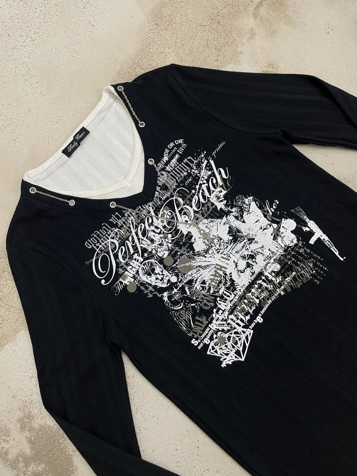 Affliction Body Wave Y2K Layer Affliction Chain Cyber AK47 Wording Size US L / EU 52-54 / 3 - 5 Thumbnail