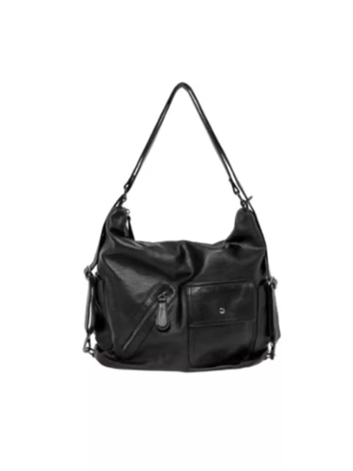 Leather Dark Hobo Chain Moto Crossbody | Large Capacity PU Bag Size ONE SIZE - 5 Thumbnail
