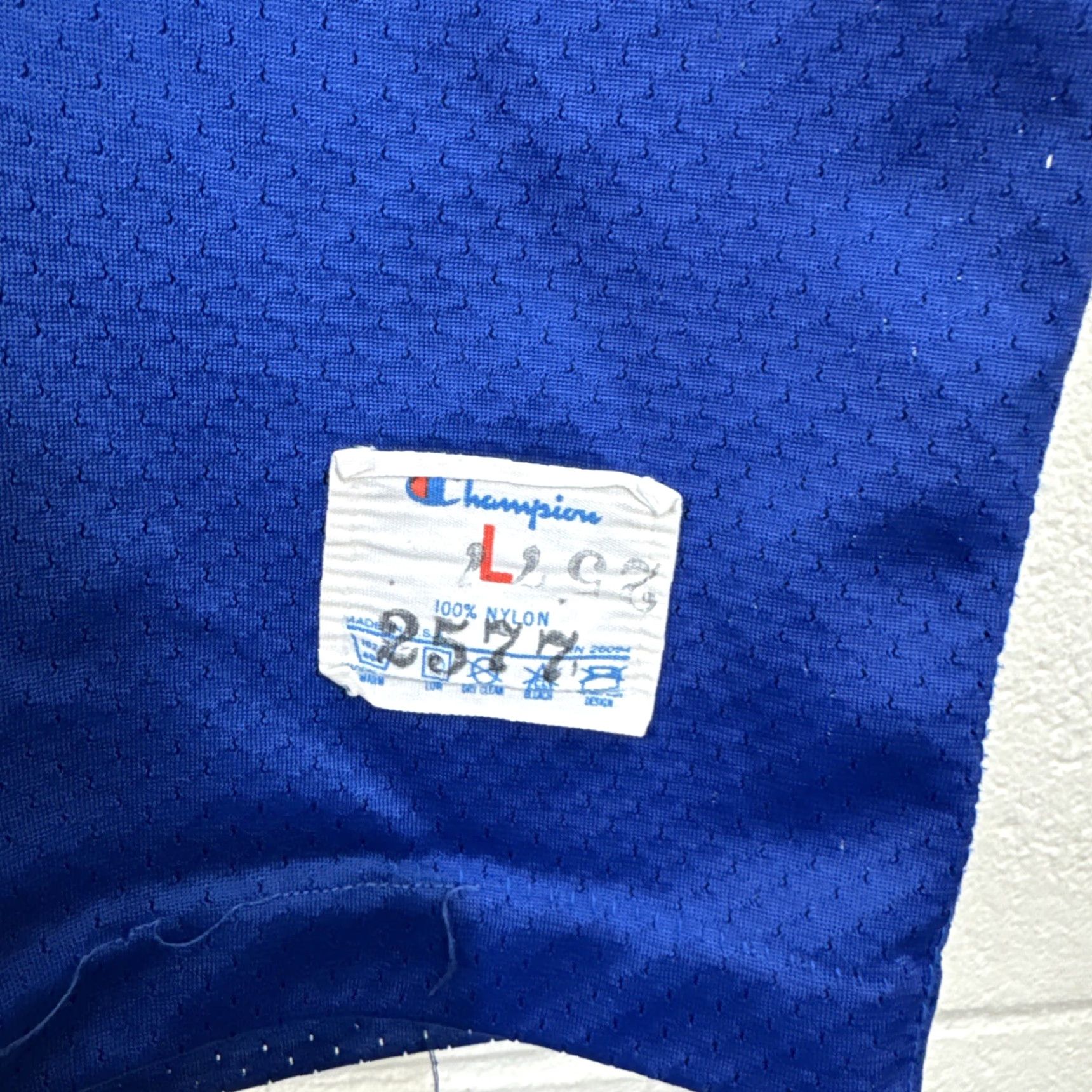 Champion VINTAGE Champion Football Jersey Blue #76 Large Men’s 70s USA Crew Neck Short Sleeve Athletic Jersey Size US L / EU 52-54 / 3 - 7 Thumbnail