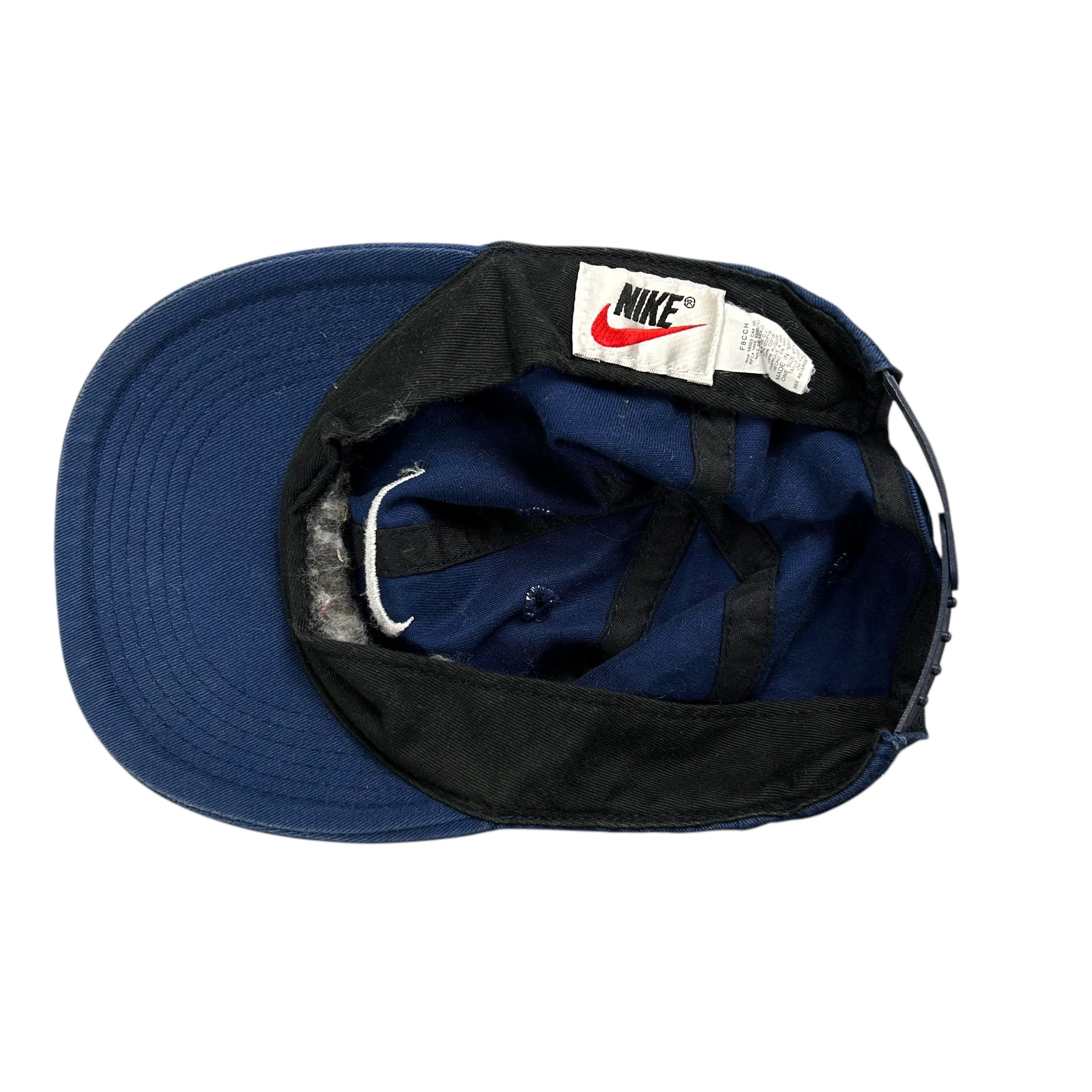 Nike × Vintage Vintage Nike Swoosh Blue Cotton Snapback Hat One Size Size ONE SIZE - 4 Thumbnail