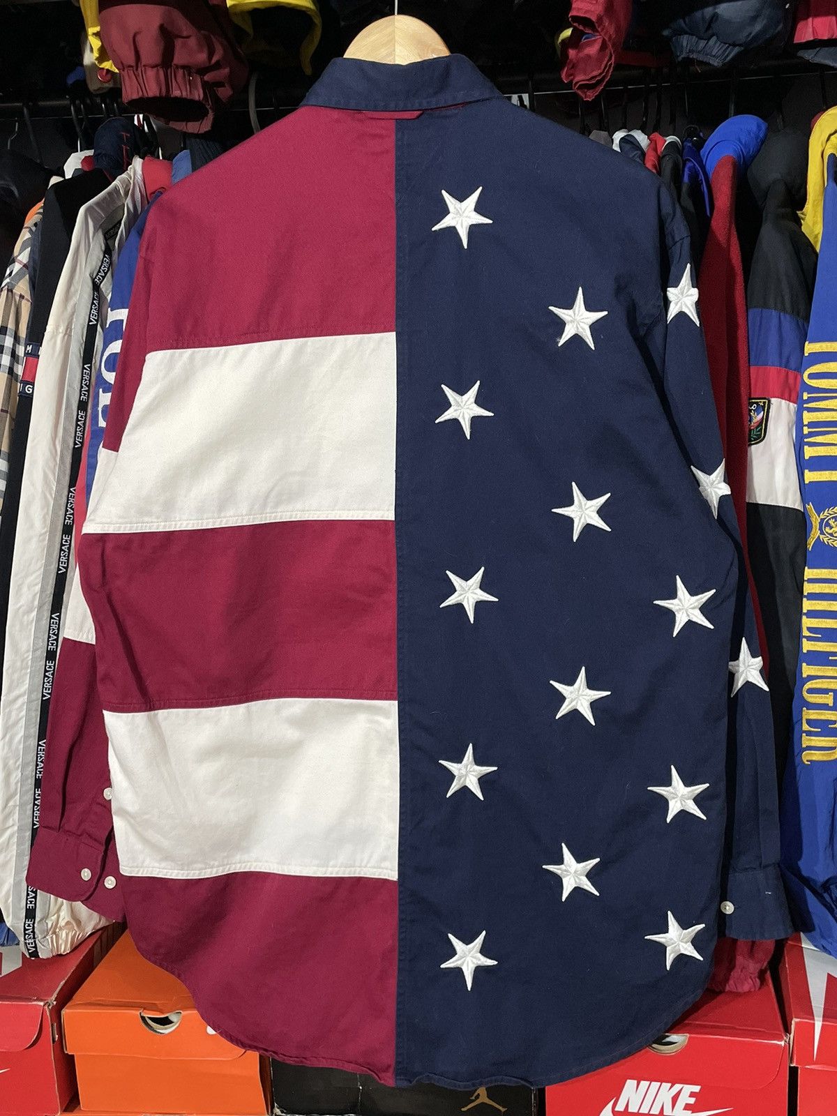 Tommy Hilfiger × Vintage Polo T-shirt Tommy Hilfiger Big Flag 90’s Vintage Size US L / EU 52-54 / 3 - 8 Thumbnail