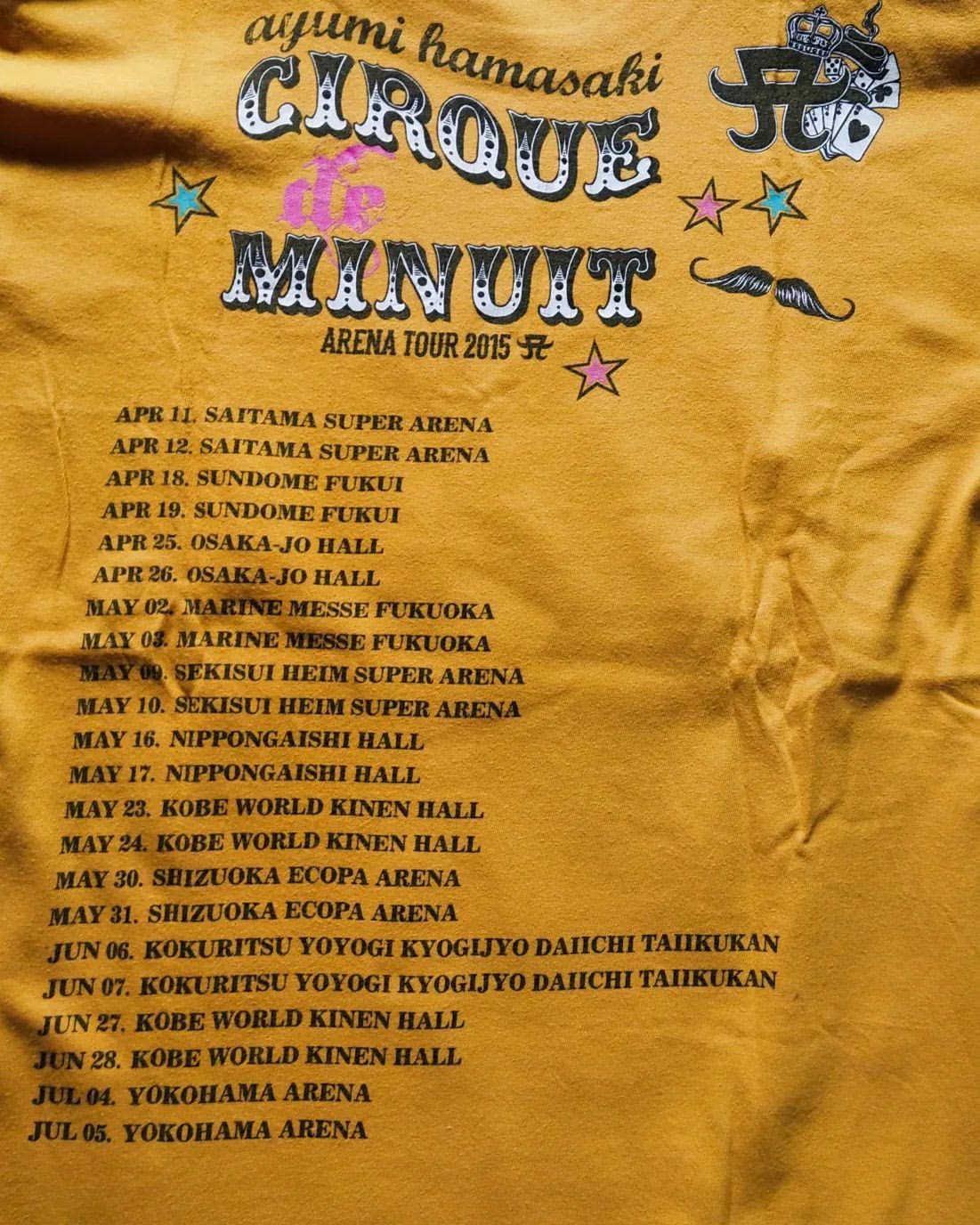 Band Tees × Japanese Brand Ayumi Hamasaki Cirque de Minuit Arena Tour 2015 Music Tees Size US M / EU 48-50 / 2 - 4 Thumbnail