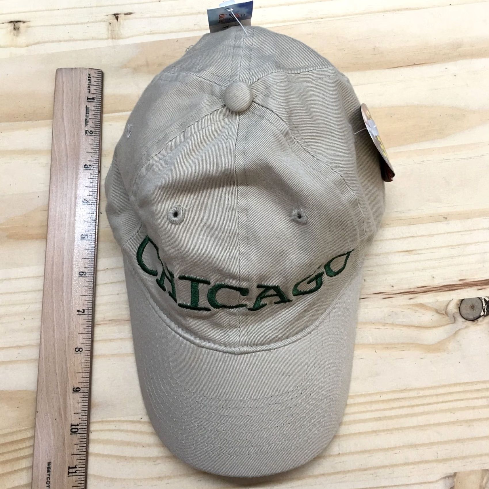 Vintage OTTO Chicago Baseball Cap Hat Mens Beige S-M Fitted Curved Brim Adjustable NWT Size ONE SIZE - 3 Thumbnail