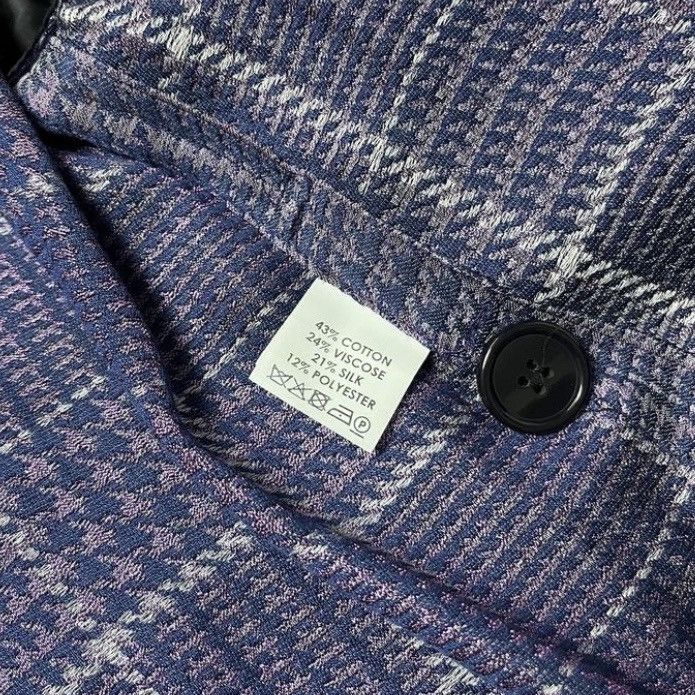 Dries Van Noten 🧿double-breasted belted coat in purple check Size US S / EU 44-46 / 1 - 5 Thumbnail