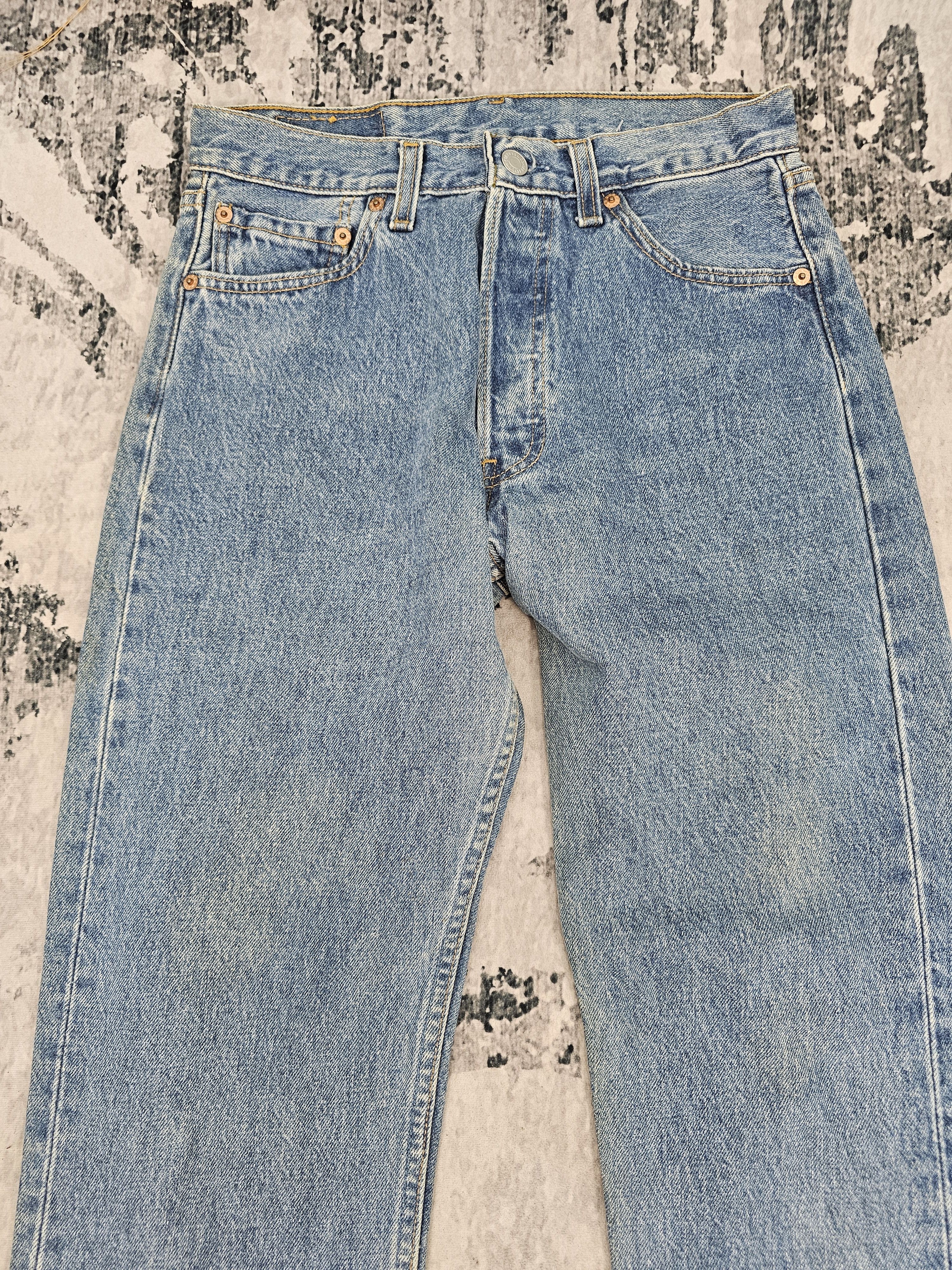 Levi's Vintage LEVIS 501 Ripped Blue Jeans L0449 Size 27X31.5 Size US 27 - 8 Thumbnail