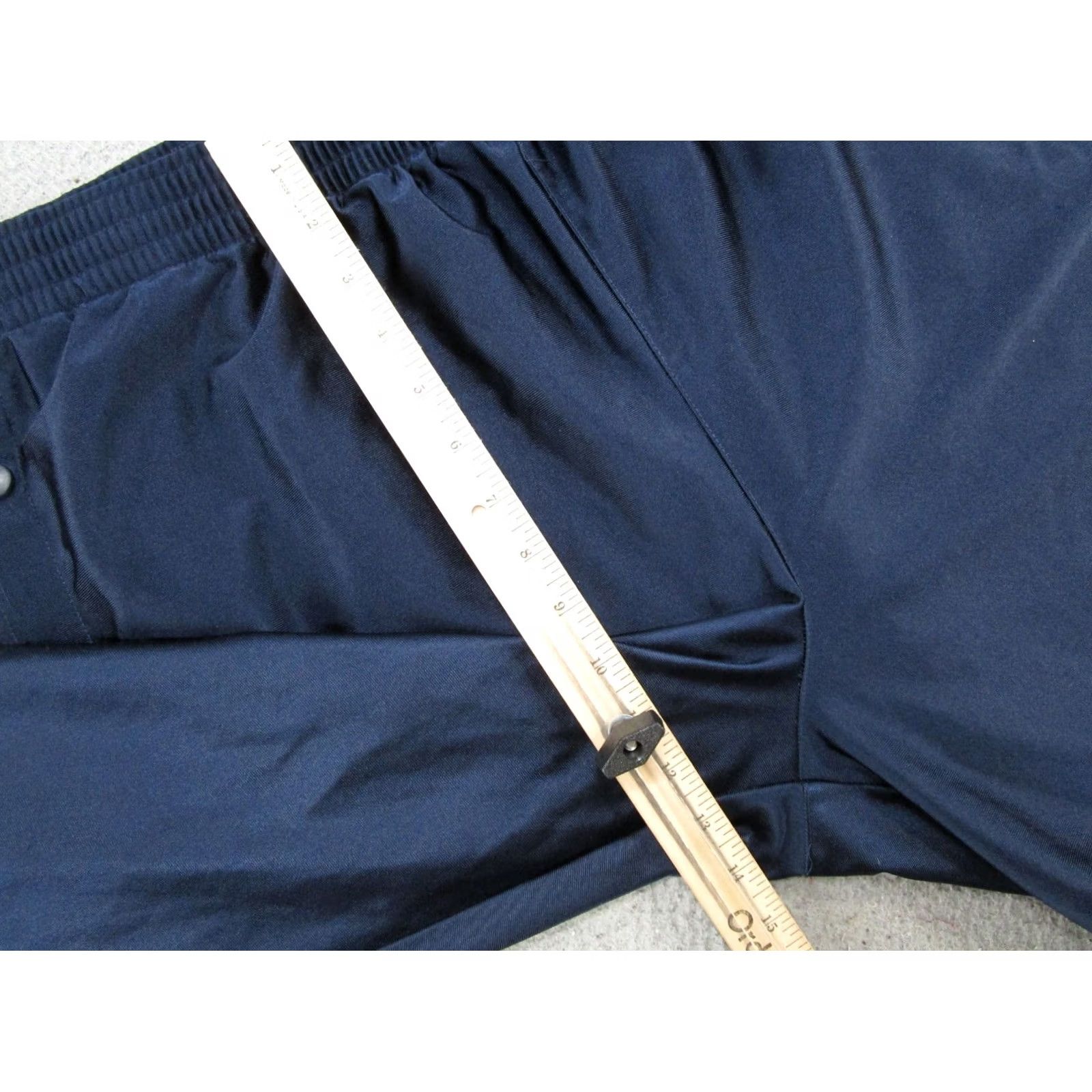 Nike VINTAGE Nike White Tag Snap Pants 2XL Blue Swoosh Breakaway Track Basketball Pants Mens 90s Athleisure Classic University USA Size US 39 - 7 Thumbnail