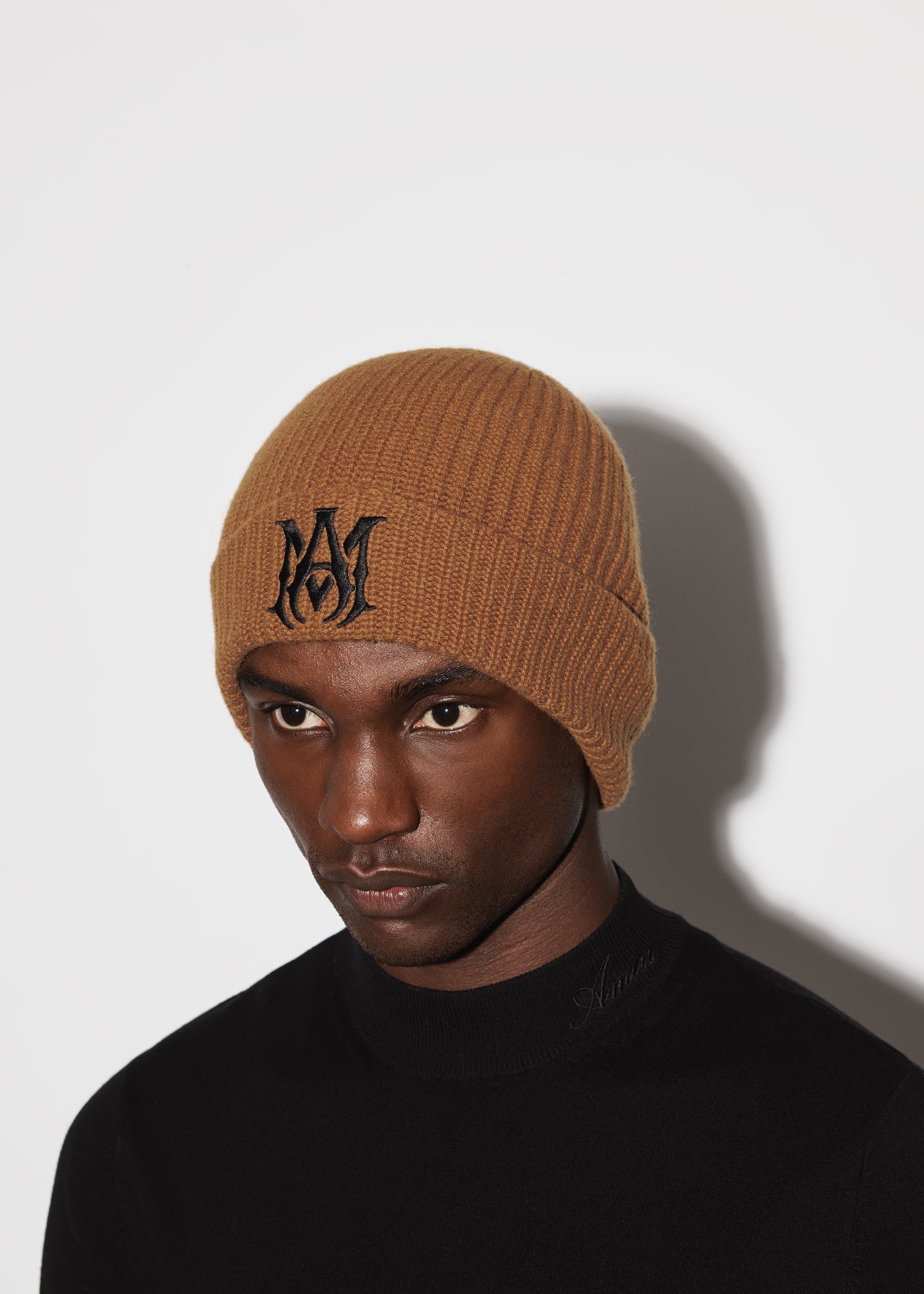 Amiri o1s1wg110925 Size: OS / MA Beanie Cap / Hat in Brown Size ONE SIZE - 3 Thumbnail