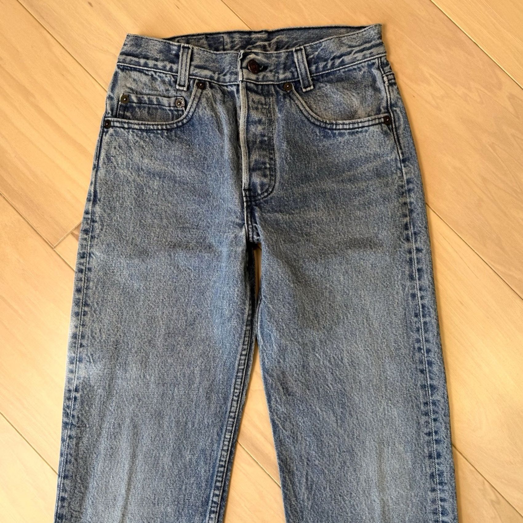 Levi's Vintage Levis 701 Jeans 24 Blue Straight Leg 80s Denim For Women Non Selvedge Size 42" / US 20 - 3 Thumbnail