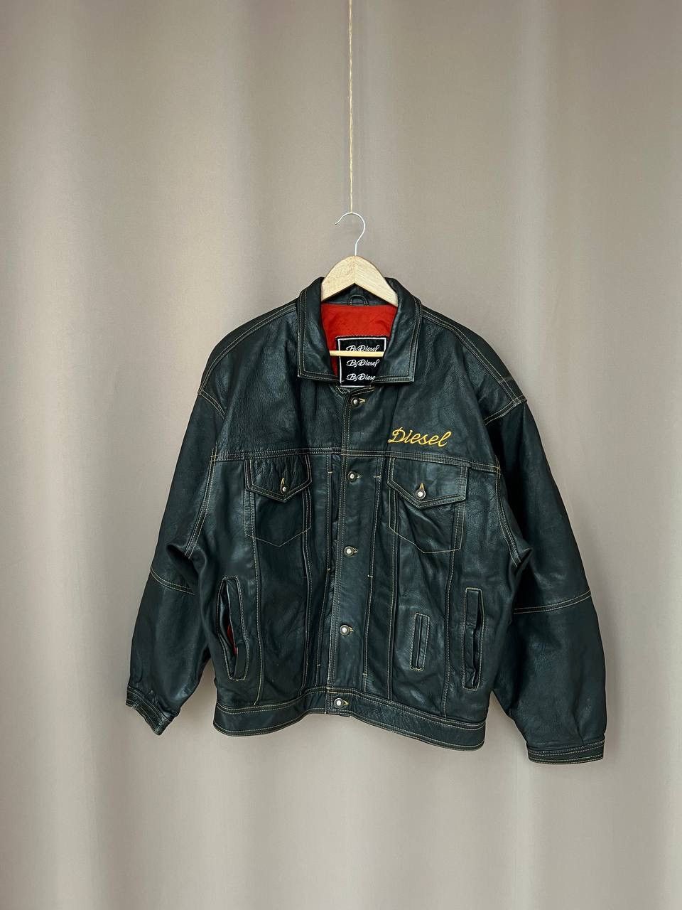 Diesel Diesel Big Back Logo Leather Jacket New World Basic Size XL Size US XL / EU 56 / 4 - 1 Thumbnail