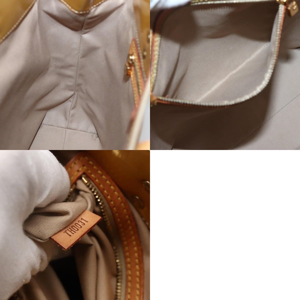 Louis Vuitton LOUIS VUITTON Monogram Vernis Reade MM Hand Bag Beige M91141 Size ONE SIZE - 12 Thumbnail