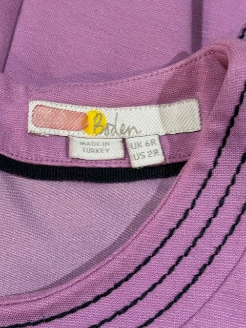 Boden Purple Fitted Ponte Short Sleeve Crew Neck Dress Size XS / US 0-2 / IT 36-38 - 11 Thumbnail