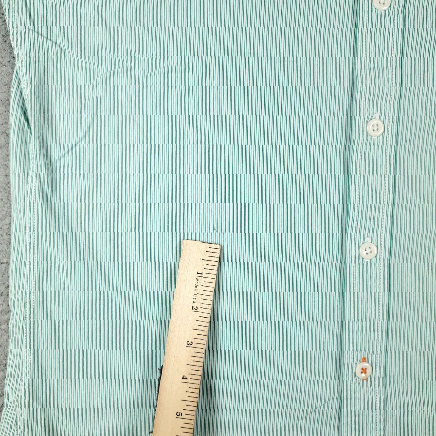 American Eagle Outfitters American Eagle Outfitters Shirt Men Medium Green Striped Button-Up Long Sleeve Collared Cotton Mens Size US M / EU 48-50 / 2 - 4 Thumbnail