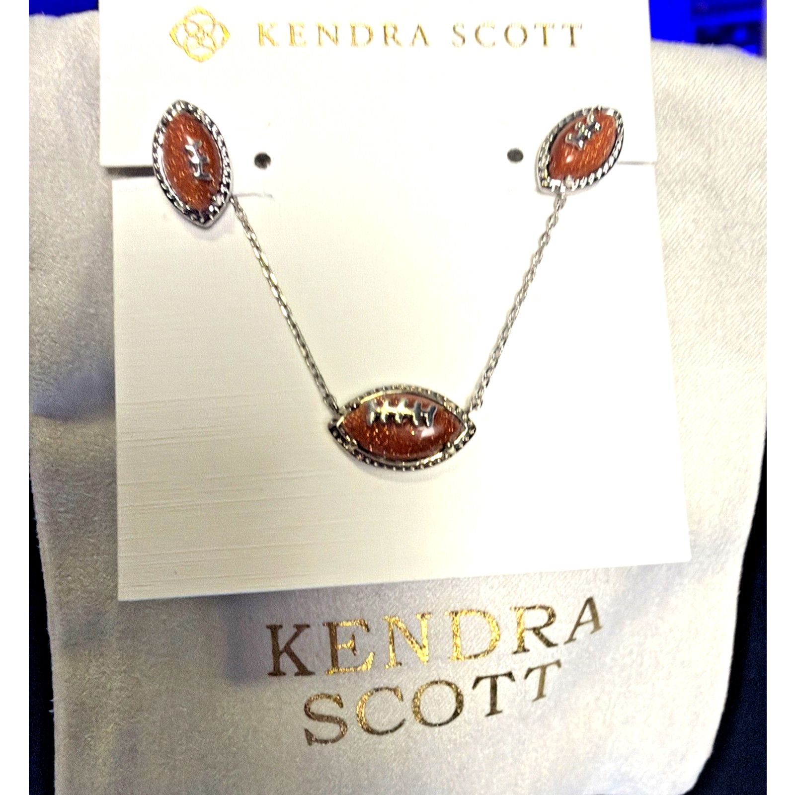 Kendra Scott Kendra Scott Football Set Silver Plated Necklace Earrings Size ONE SIZE - 10 Thumbnail