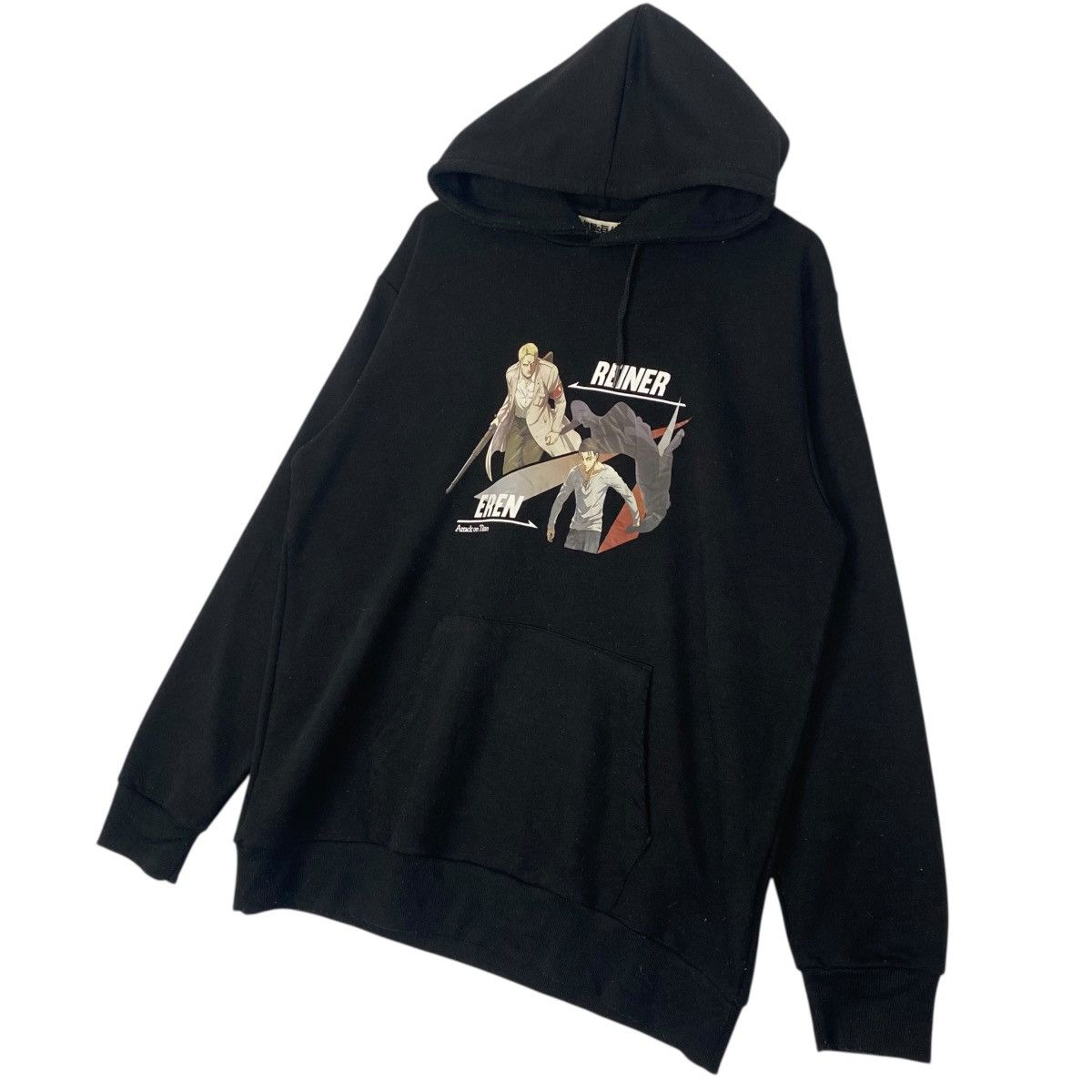 Other Vintage Attack On Titan Hoodie Sweater Black Size XL Size US XL / EU 56 / 4 - 2 Thumbnail