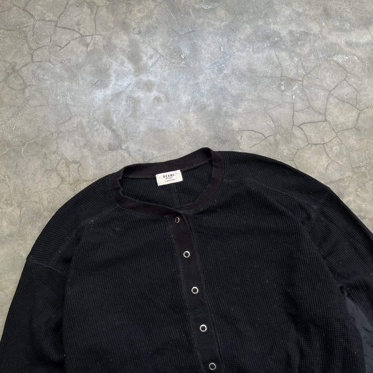 Beams Plus Beams Heart Waffle Nylon Button Long Sleeve Shirt Size M / US 6-8 / IT 42-44 - 3 Thumbnail