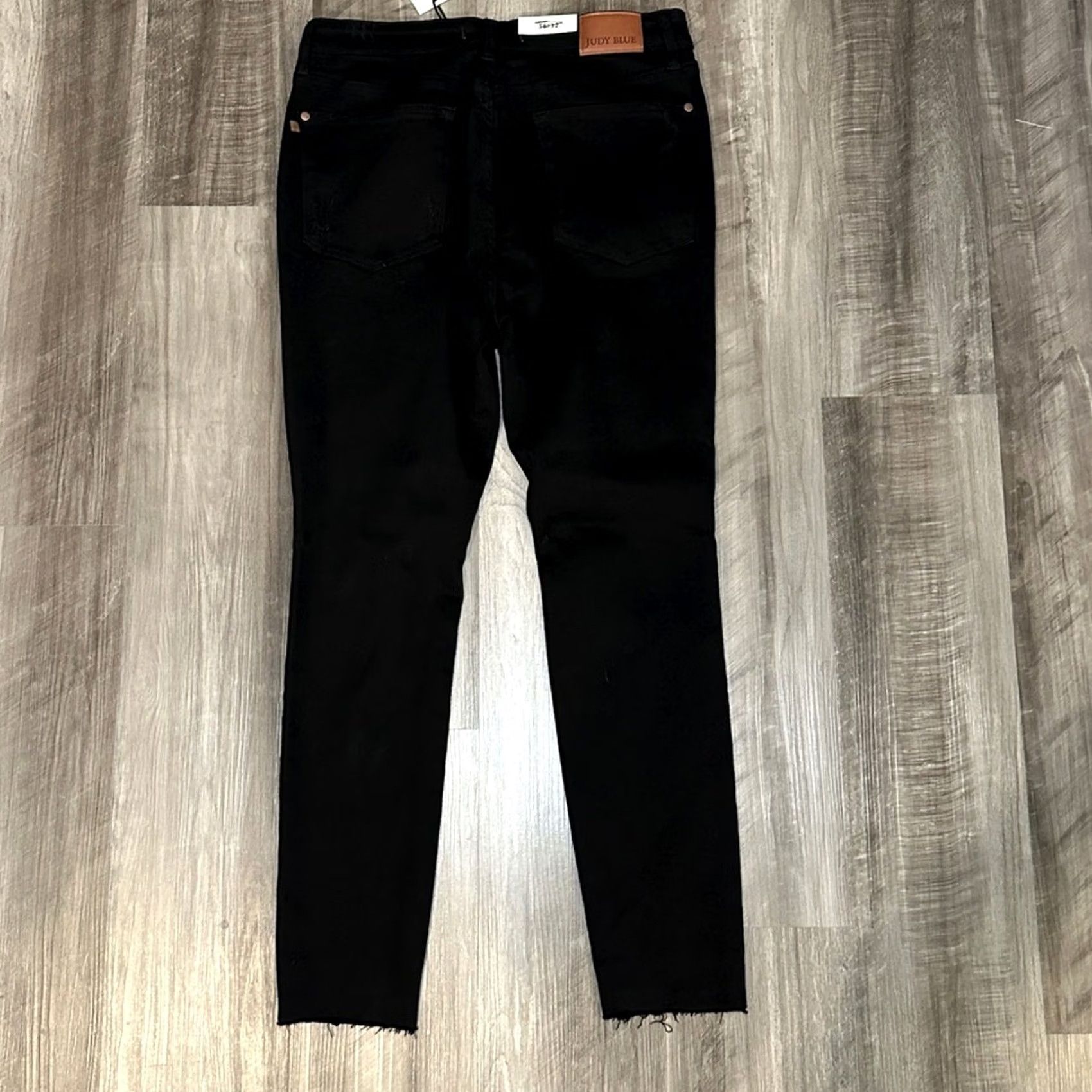Vintage Judy Blue Black High Waist Skinny Fit Distressed Jeans 32 Women Regular 15/32 Mens Womens Size 24" / US 00 / IT 34 - 2 Thumbnail