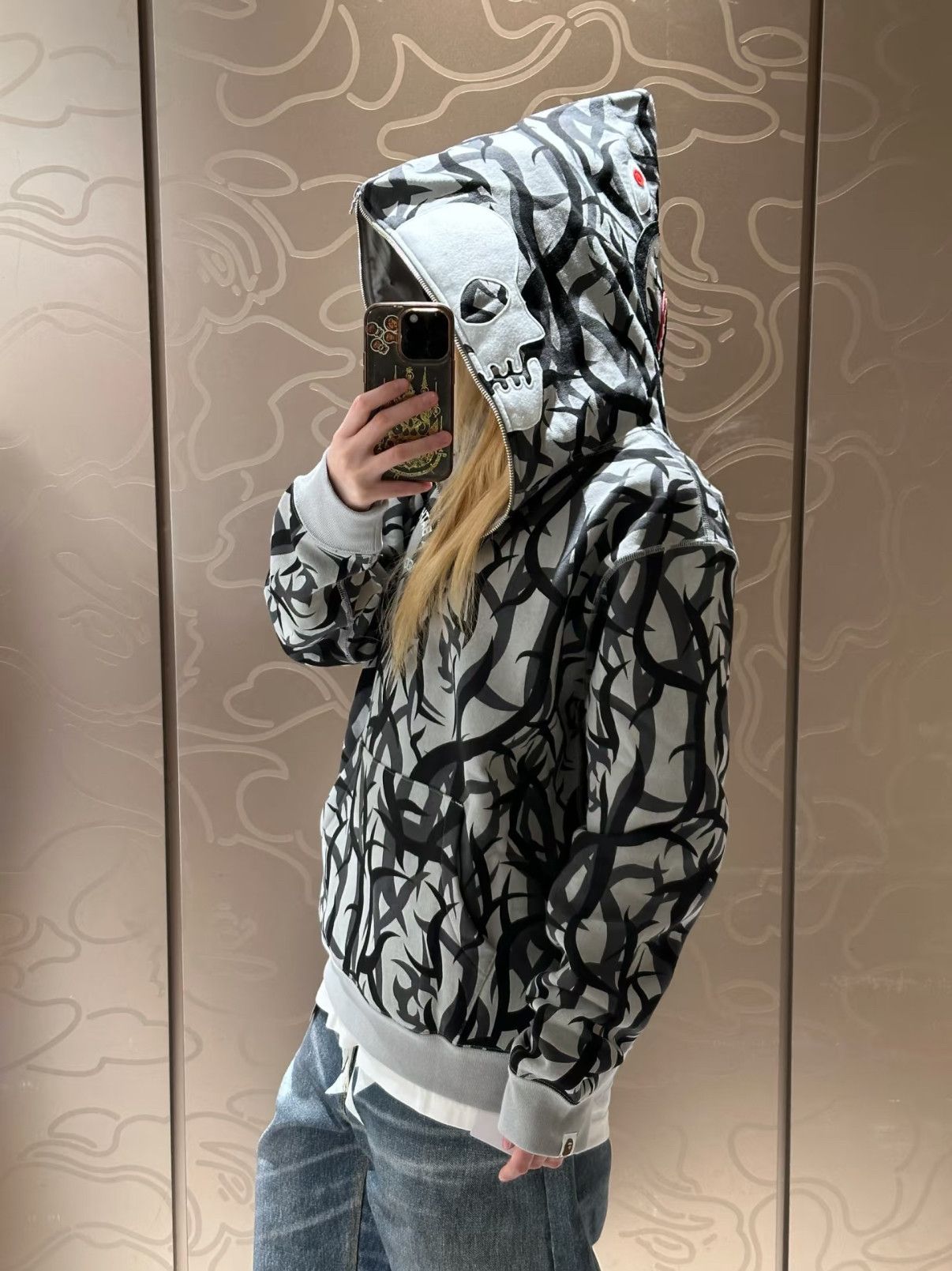 Bape × Neighborhood BAPE X NBHD TRIAL CAMO TWO FACE HALF ZIP PULLOVER HOODIE Size US M / EU 48-50 / 2 - 19 Thumbnail