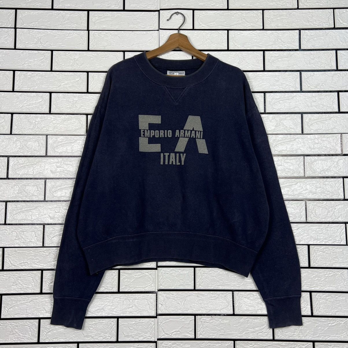 Emporio Armani EMPORIO ARMANI ITALY Cropped Crewneck Sweatshirt #4023-C183 Size M / US 6-8 / IT 42-44 - 1 Thumbnail