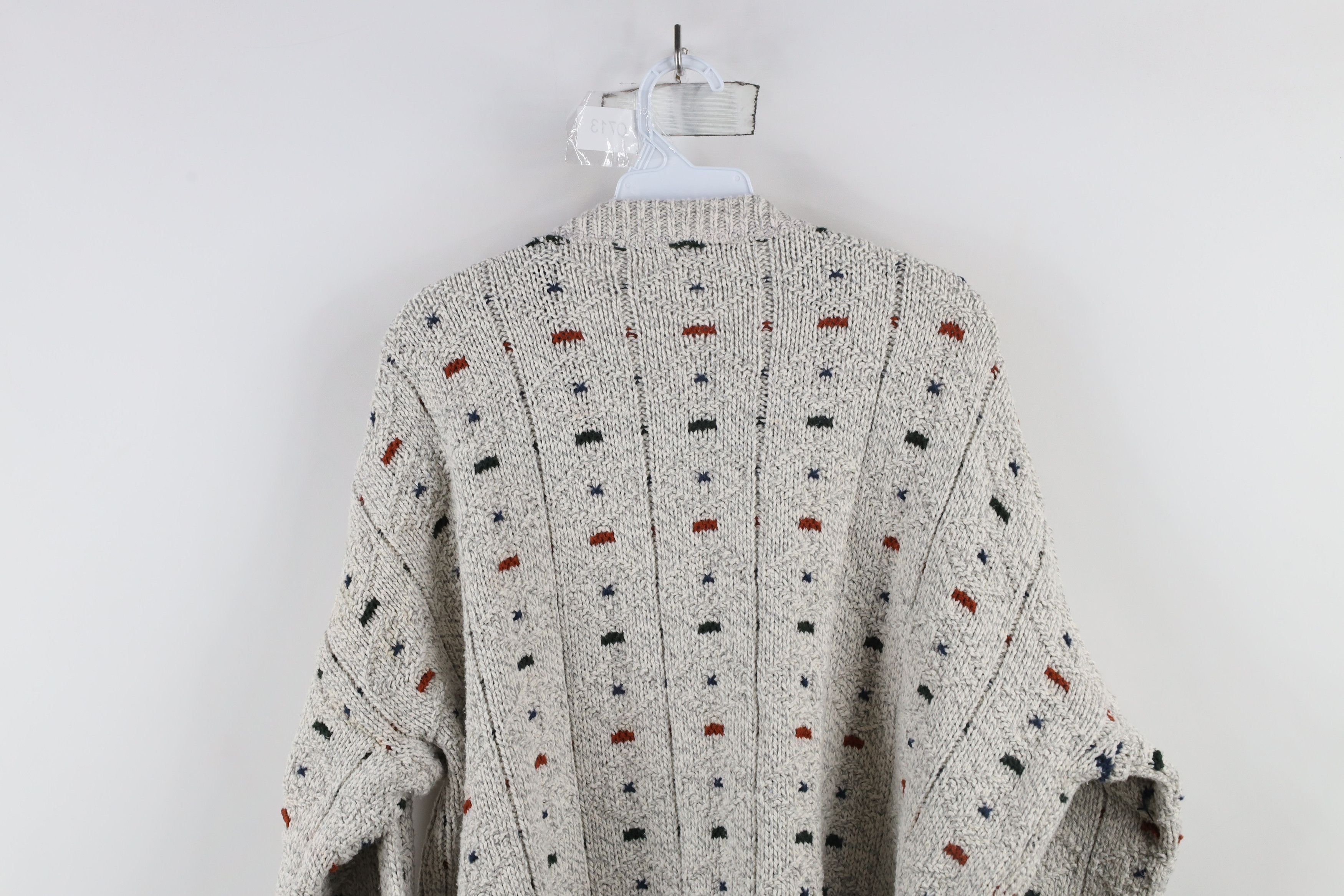 Vintage Vintage 90s Streetwear Geometric Cotton Knit Dad Sweater USA Size US L / EU 52-54 / 3 - 13 Thumbnail