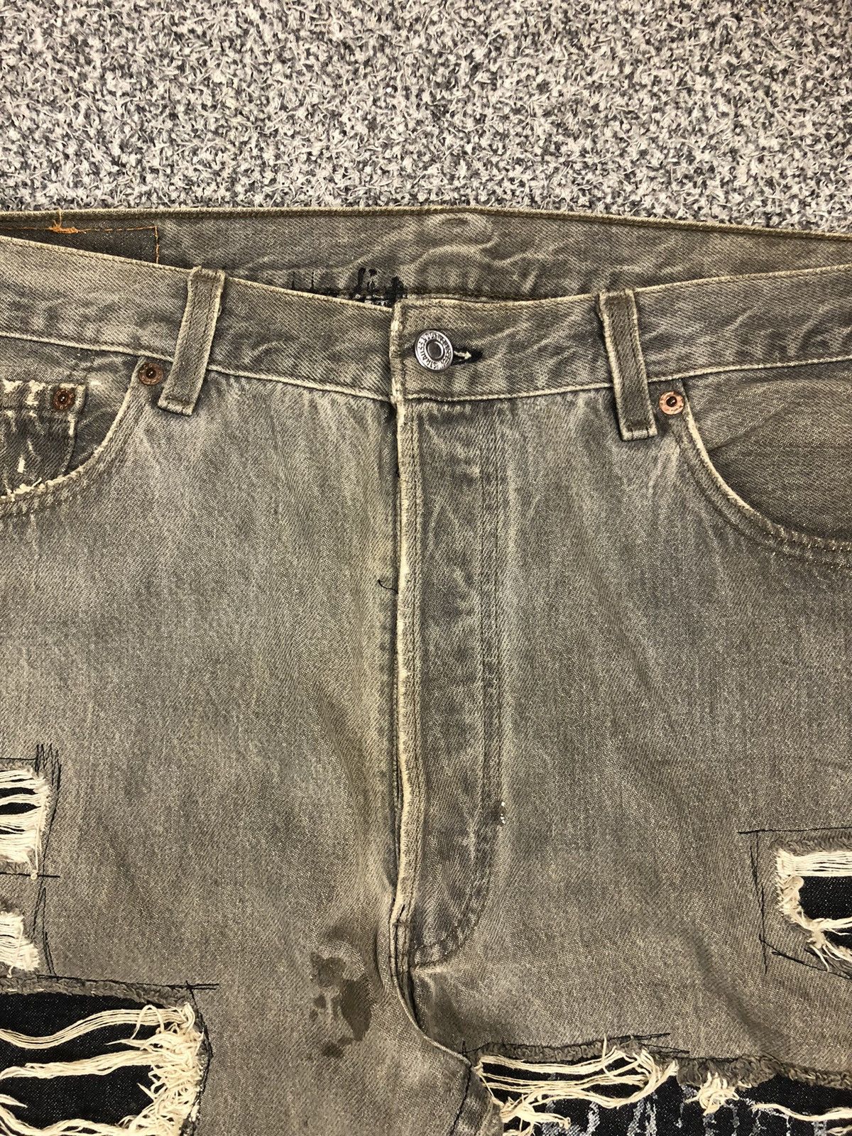 Japanese Brand × Levi's × Vintage Vintage Levis 511 Distressed Patches Kurt Cobain Style Jeans Size US 34 / EU 50 - 2 Thumbnail