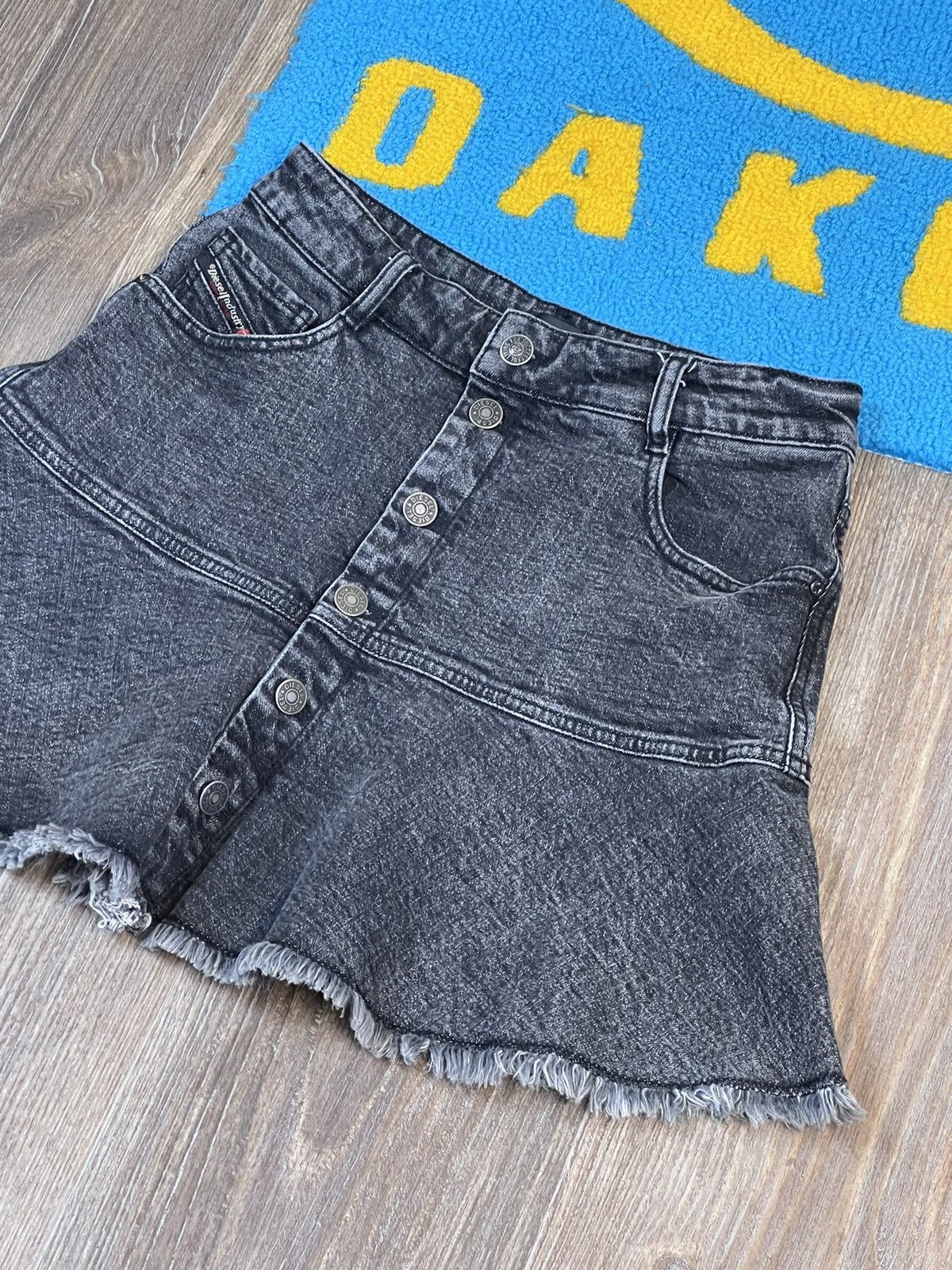 Diesel Diesel Denim Button Up Grey Mini Skirt Size 24" / US 00 / IT 34 - 4 Thumbnail
