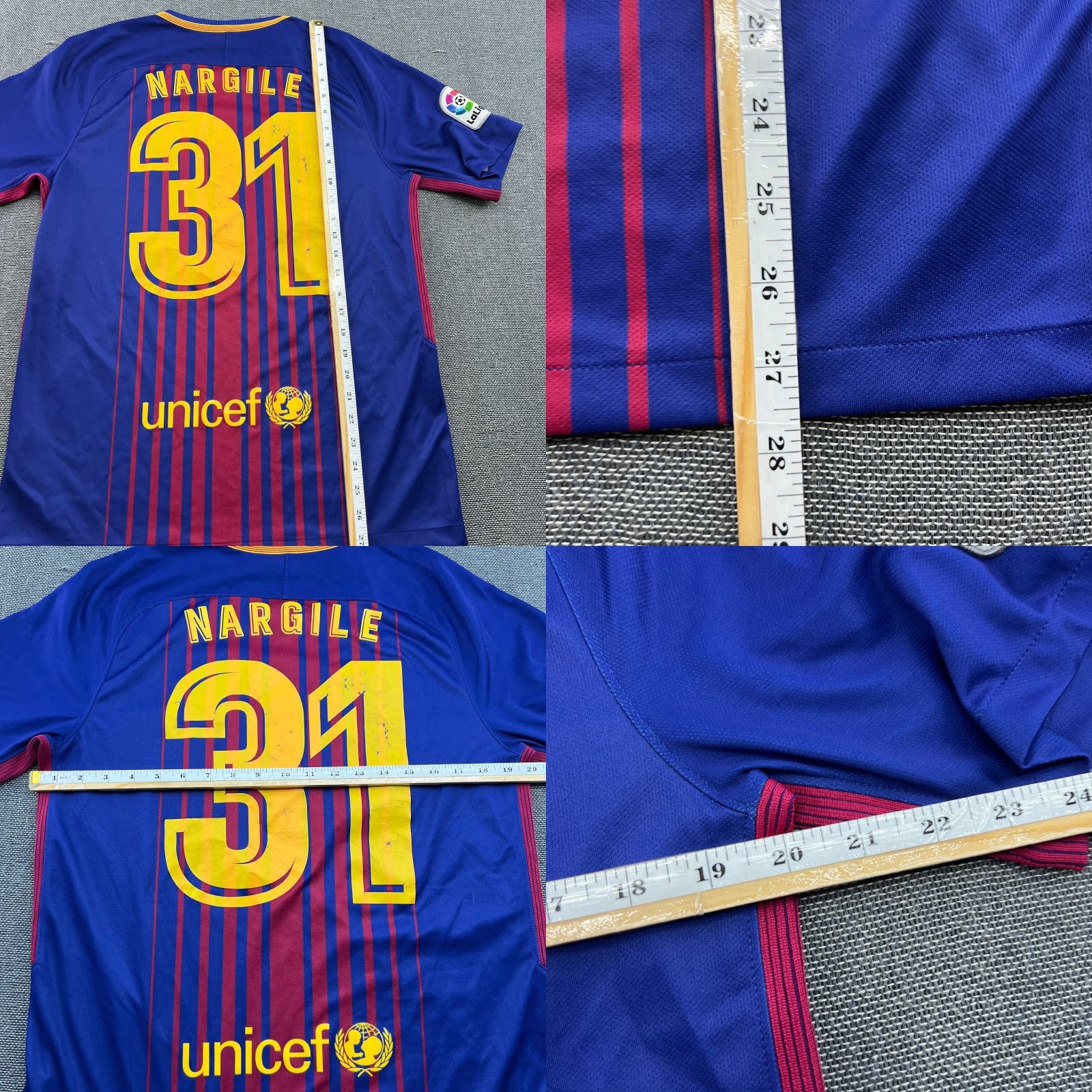 Nike Nike Barcelona 2017 2018 Home Football Jersey Shirt M Multicolor Soccer Dry Moisture Wicking Mens Size US M / EU 48-50 / 2 - 10 Thumbnail