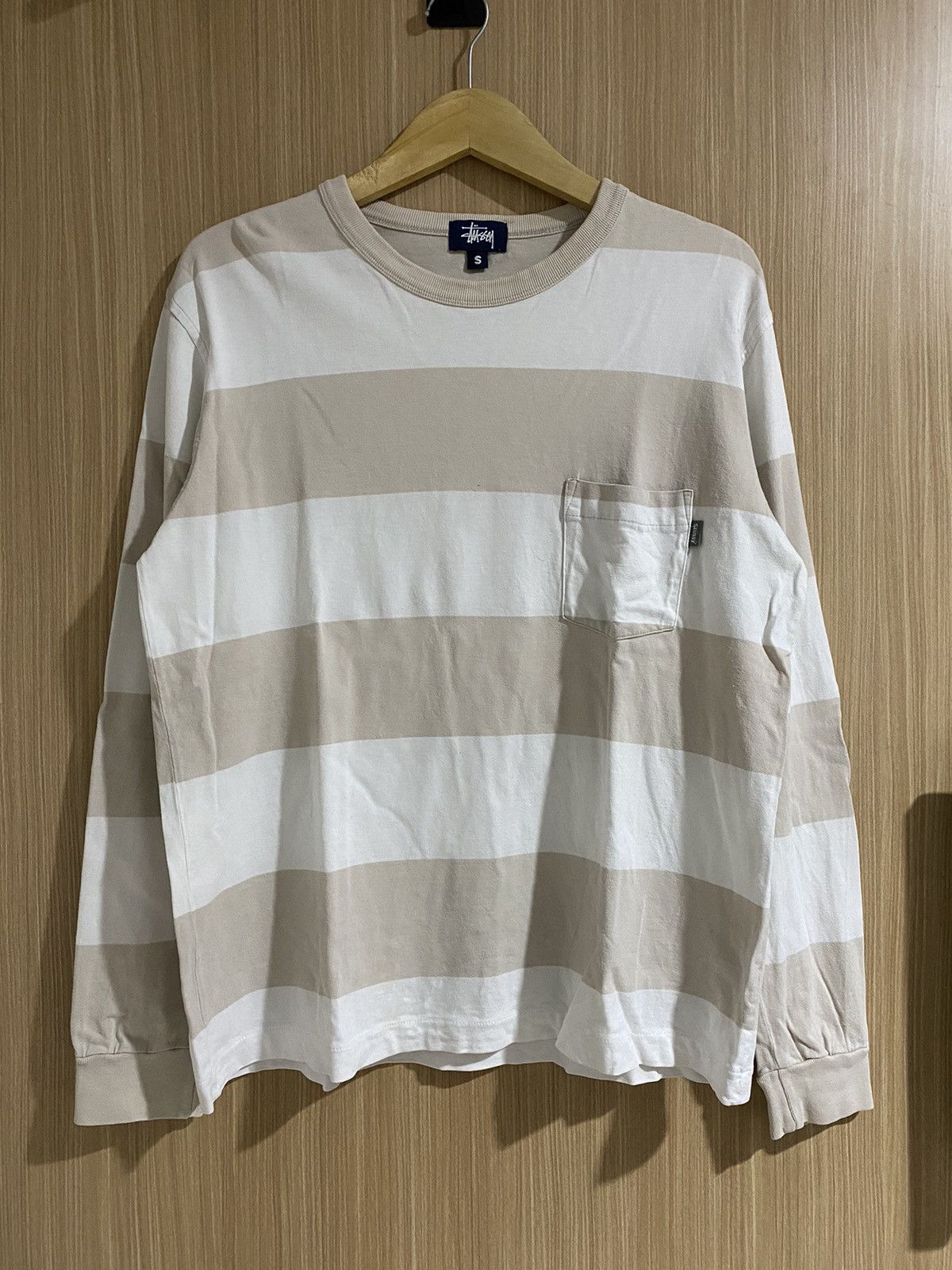 Stussy Stussy block stripe pocket longsleeve Size US S / EU 44-46 / 1 - 1 Thumbnail