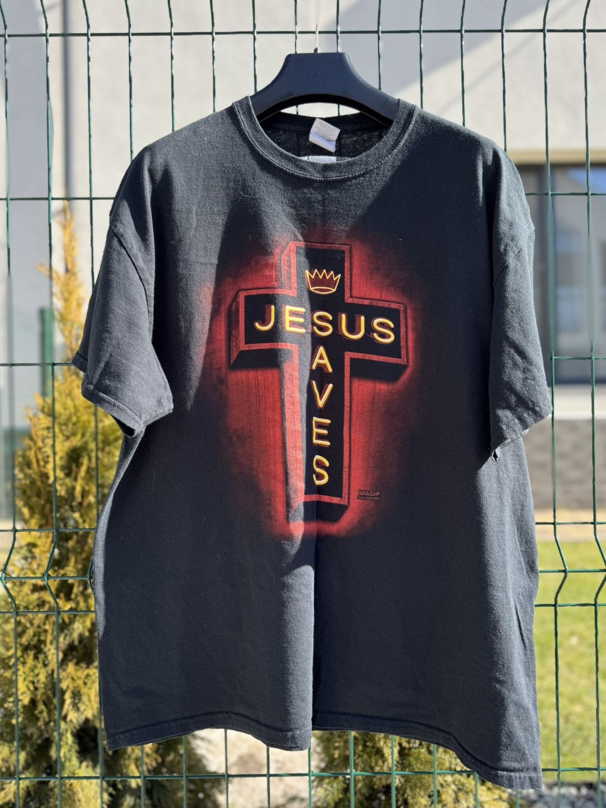 Band Tees Vintage Y2K Jesus Saves Graphic Cross Tee Size US XL / EU 56 / 4 - 3 Thumbnail