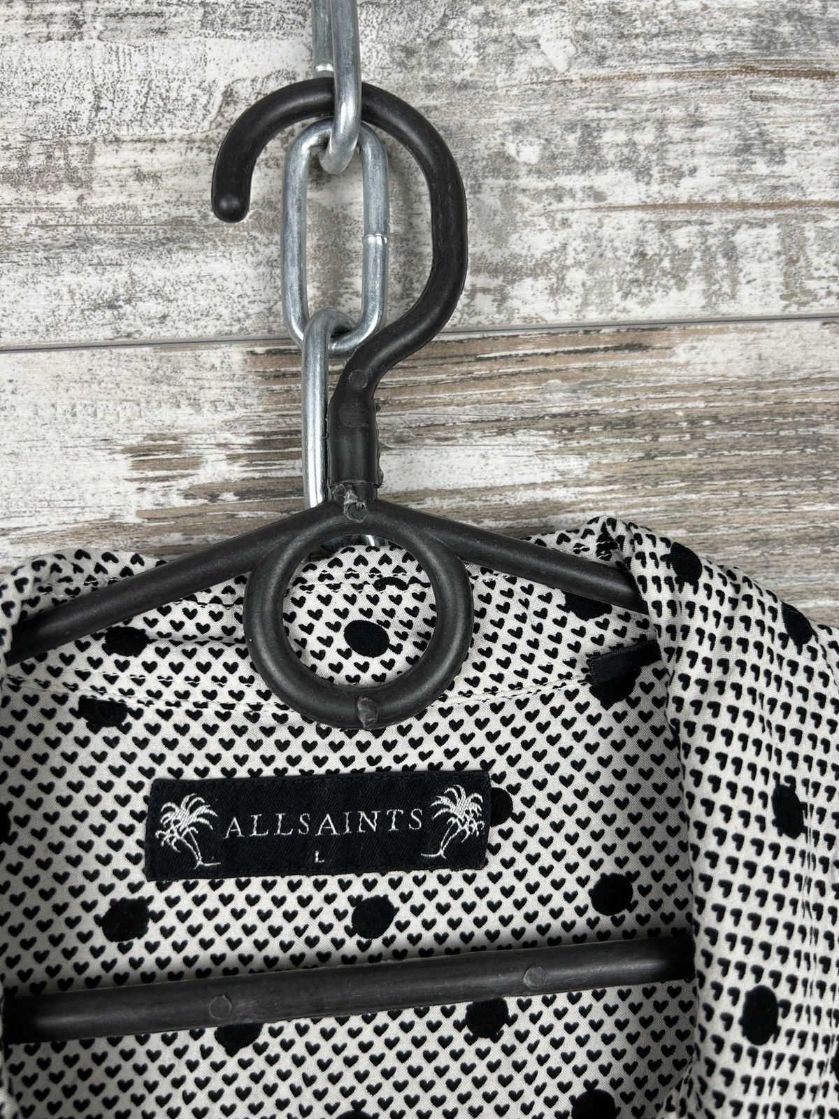 Allsaints Mens AllSaints Hawaiian amour SS Shirts button up luxury y2k Size US L / EU 52-54 / 3 - 6 Thumbnail