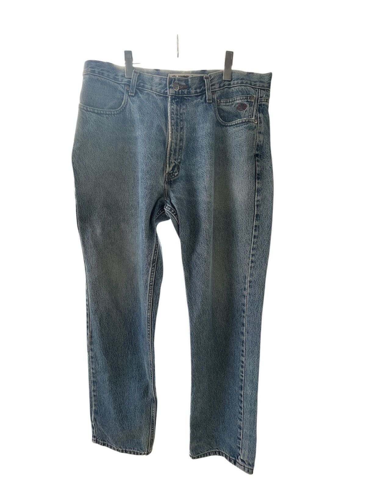 Harley Davidson × Vintage Vintage Harley Davidson Denim Jeans Distressed Condition Size US 35 - 1 Thumbnail