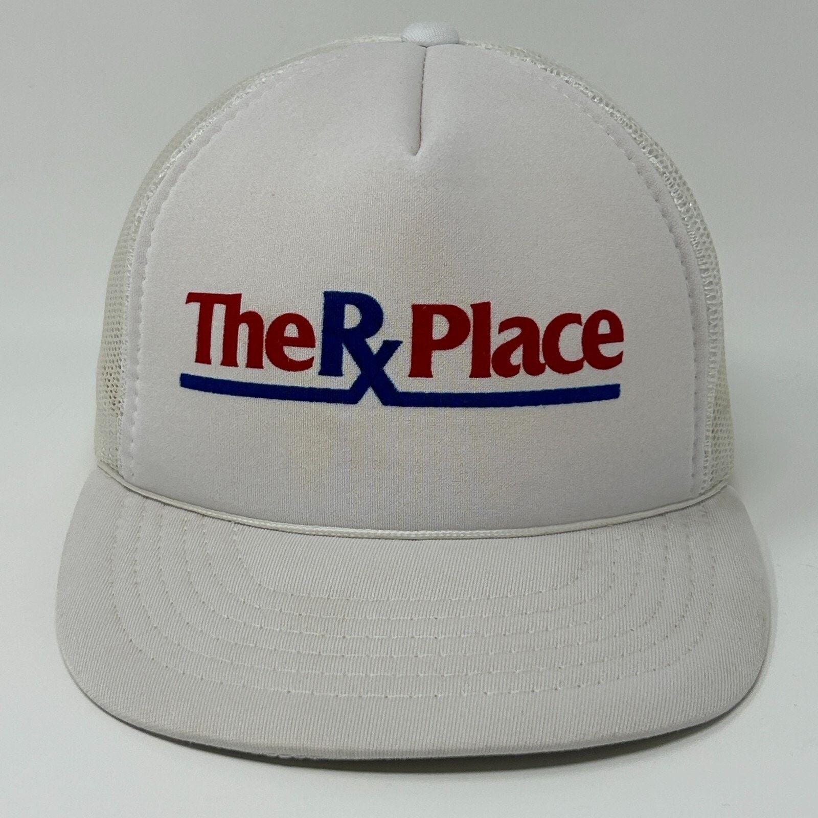 Other Vintage 80s The RX Place Drug Store Trucker Hat Cap White Size ONE SIZE - 1 Thumbnail
