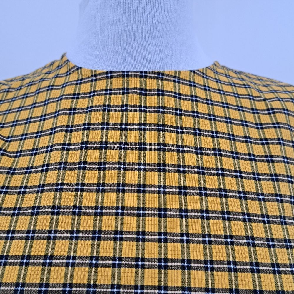 Levi's Levi's Aberdeen Tafetta Plaid Dress Buble Hem Oversized XS Mustard Size XS / US 0-2 / IT 36-38 - 9 Thumbnail